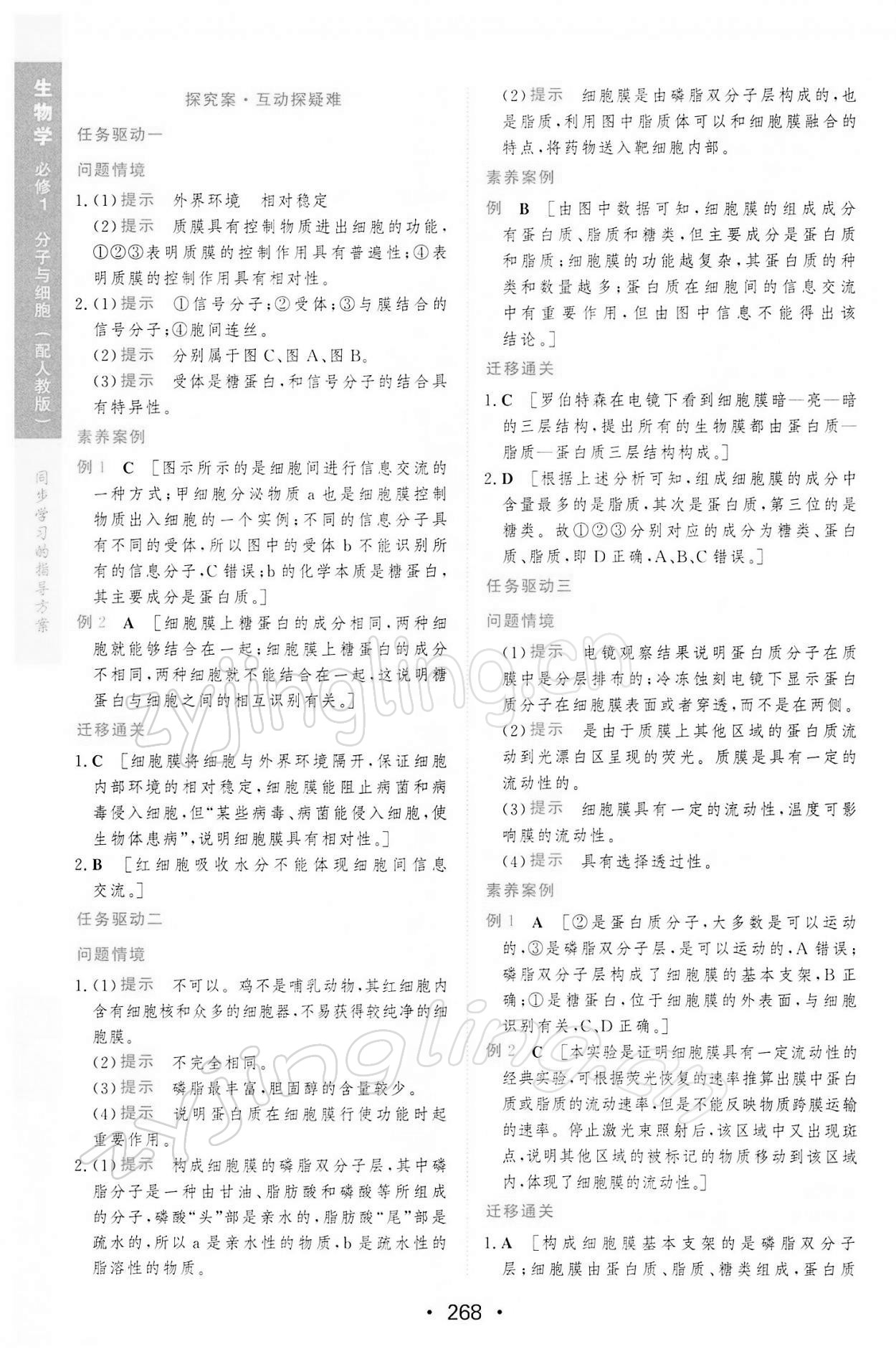 2021年新課程學(xué)習(xí)與測評(píng)生物必修1分子與細(xì)胞人教版 第14頁