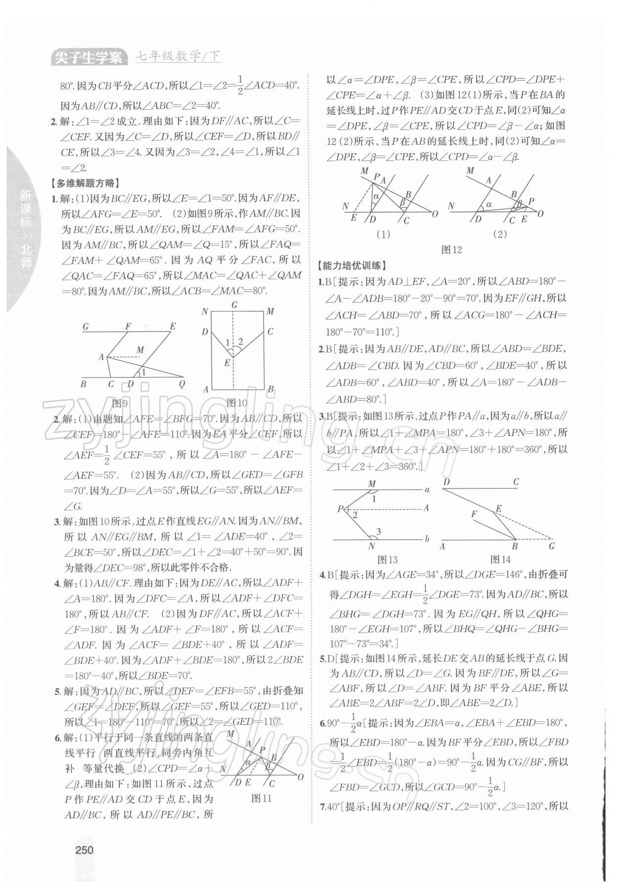 2022年尖子生学案七年级数学下册北师大版 第10页