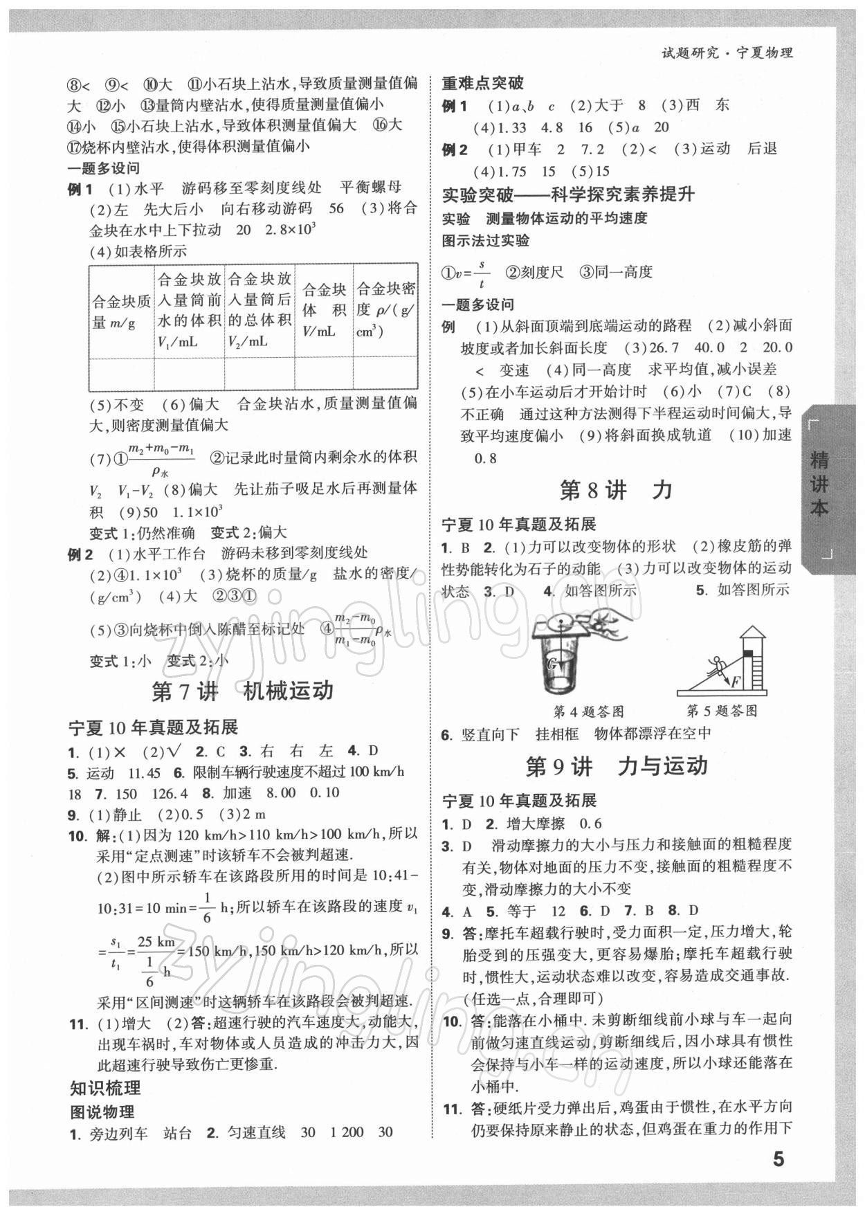 2022年萬唯中考試題研究物理人教版寧夏專版 第5頁