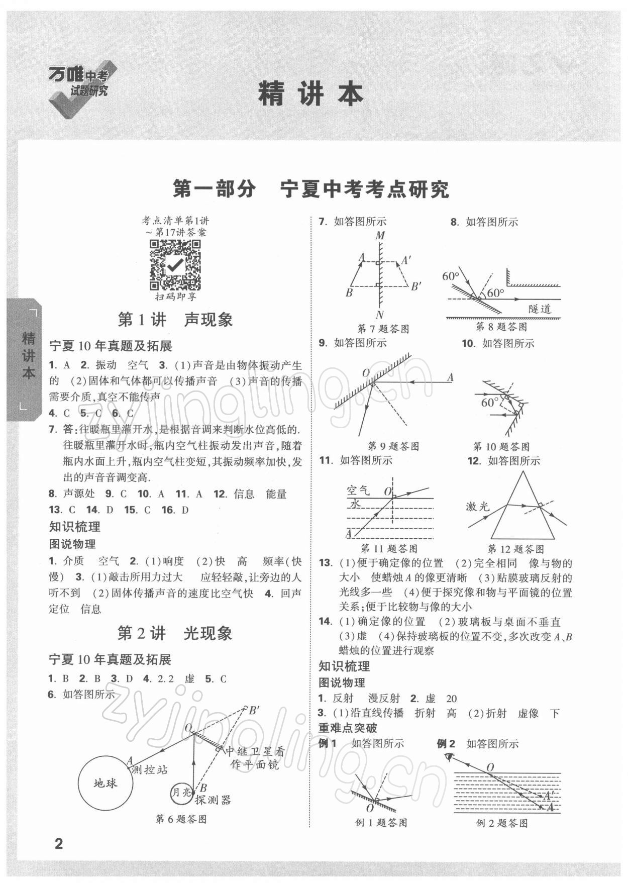 2022年萬(wàn)唯中考試題研究物理人教版寧夏專版 第2頁(yè)