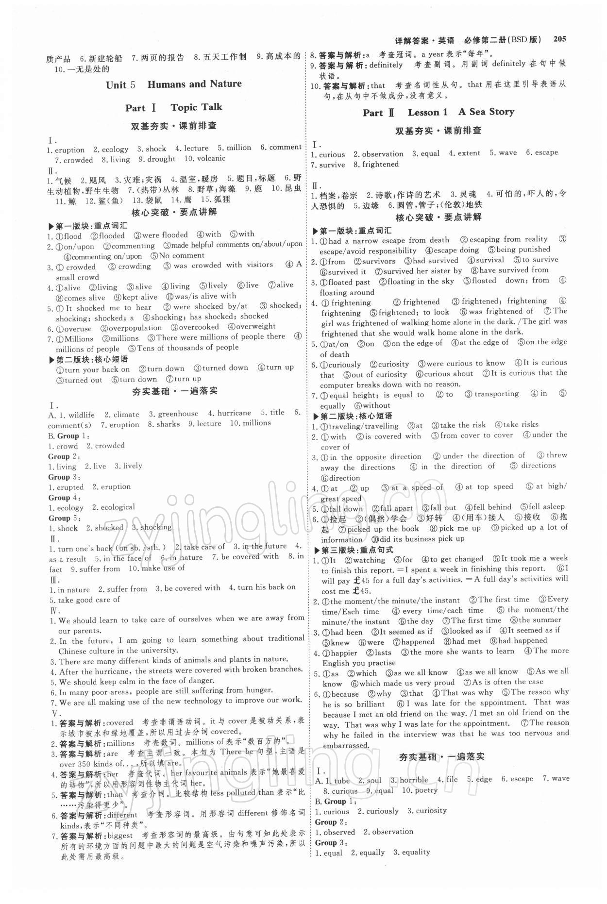 2021年師說高中同步導學案英語必修第二冊北師大版 參考答案第4頁