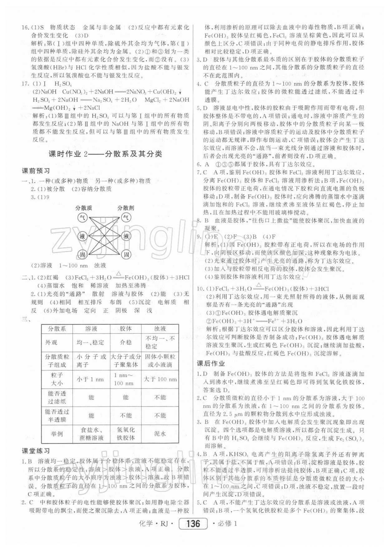 2021年紅對(duì)勾45分鐘作業(yè)與單元評(píng)估化學(xué)必修1人教版 第12頁