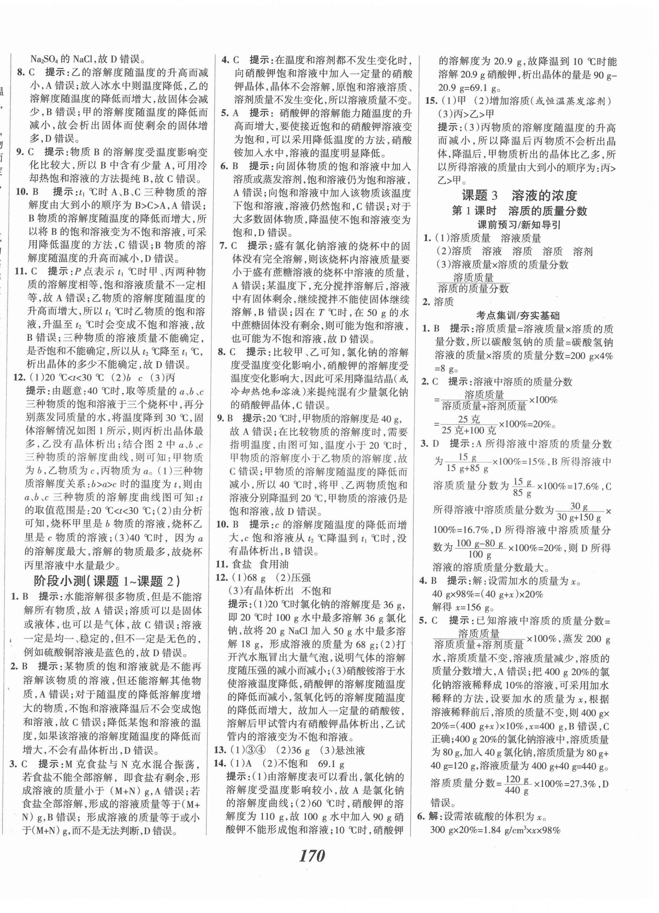 2022年全優(yōu)課堂考點(diǎn)集訓(xùn)與滿分備考九年級(jí)化學(xué)下冊(cè) 第10頁