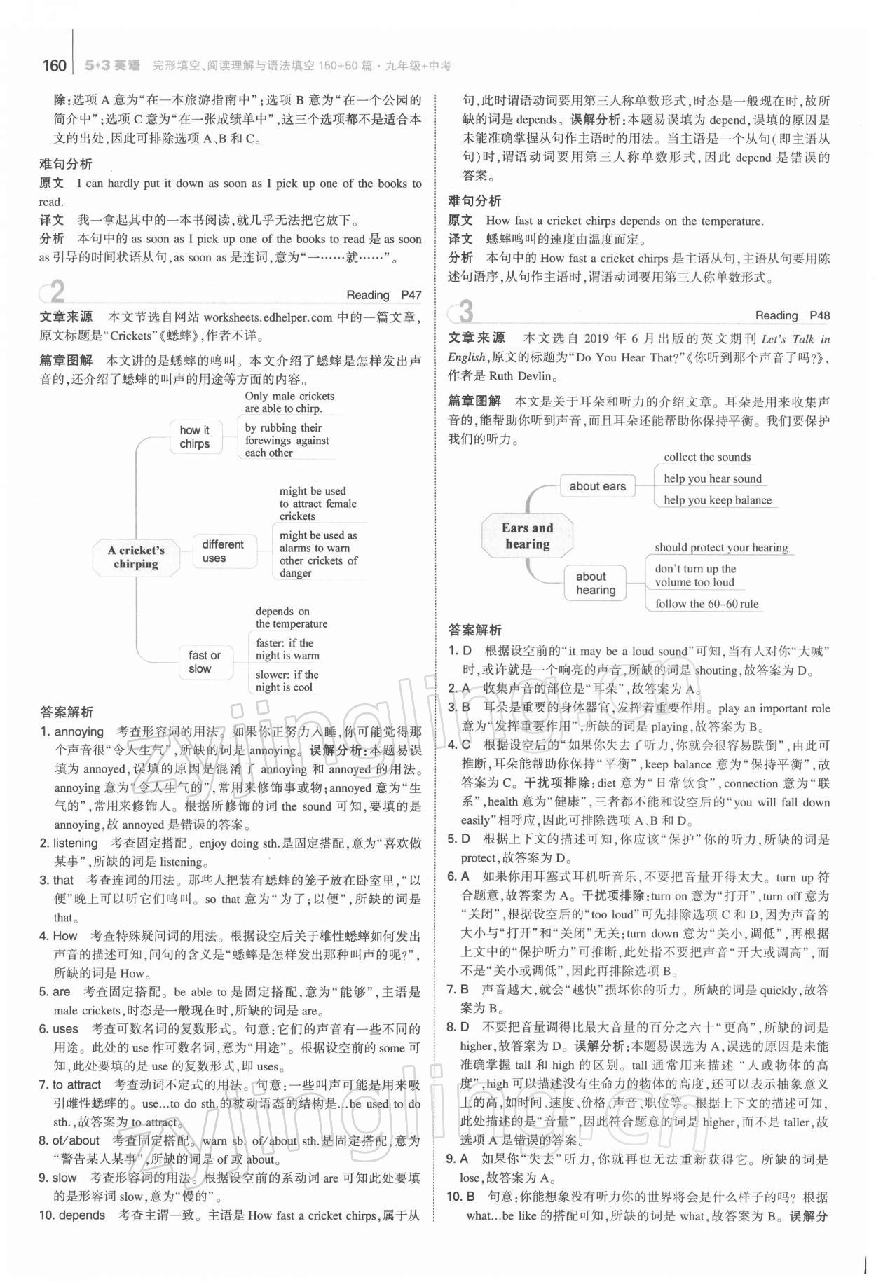 2022年53English完形填空閱讀理解與語(yǔ)法填空150+50篇九年級(jí)+中考 第8頁(yè)