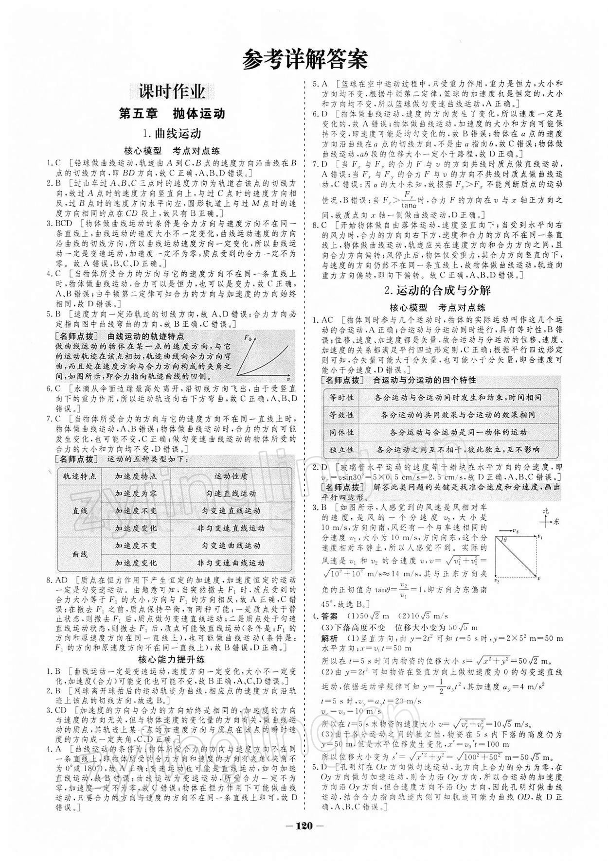 2021年金版教程作業(yè)與測評(píng)高中新課程學(xué)習(xí)高中物理必修第二冊人教版 參考答案第1頁