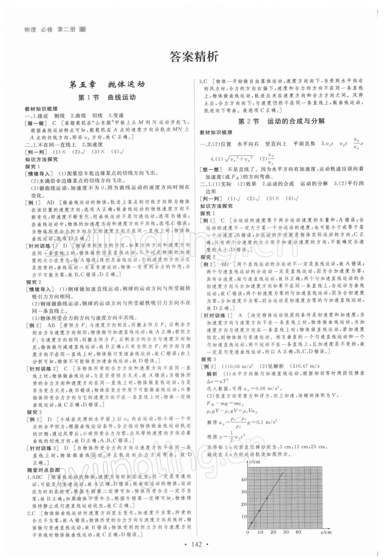 2021年創(chuàng)新設(shè)計高中物理必修第二冊人教版 參考答案第1頁