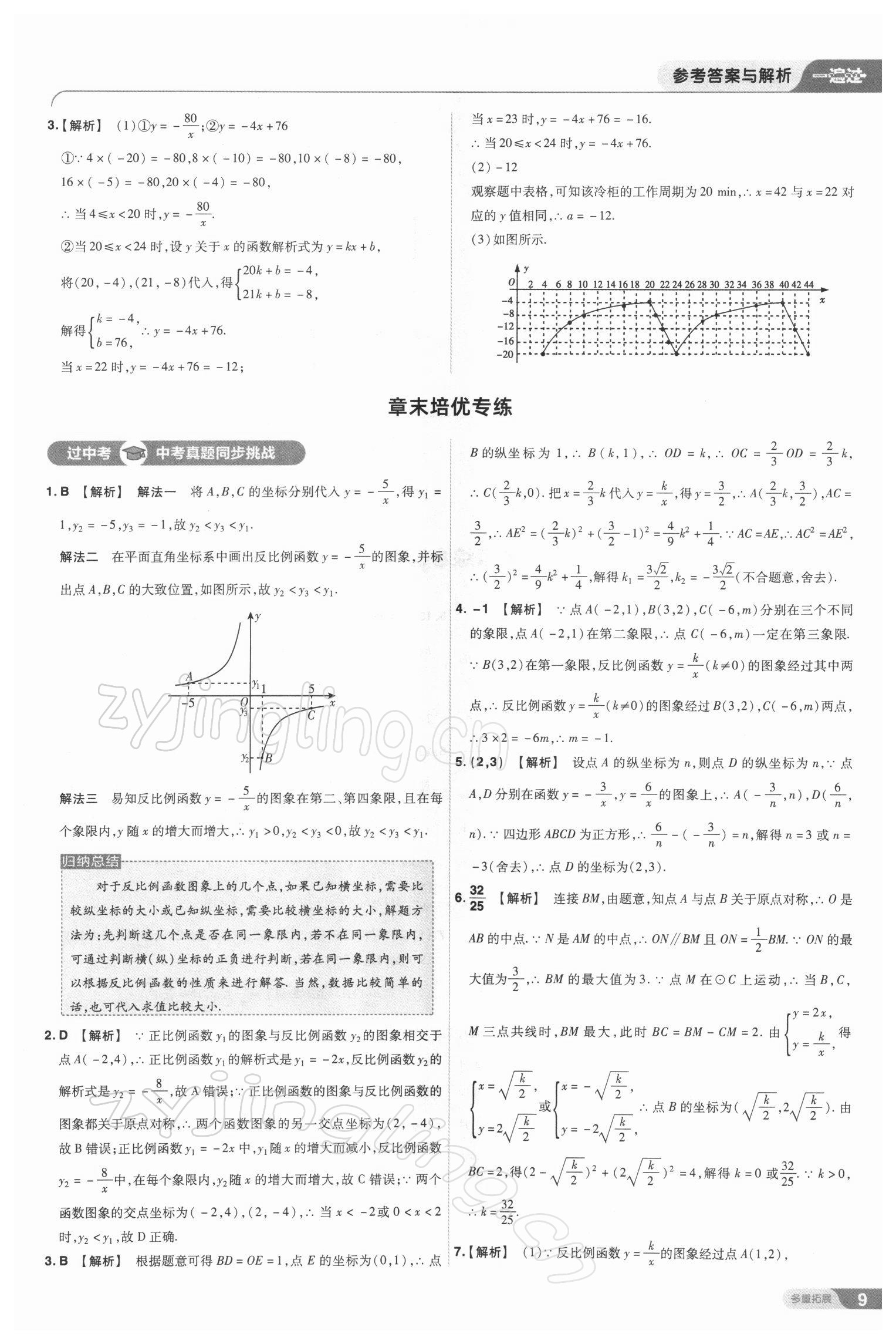 2022年一遍過(guò)九年級(jí)初中數(shù)學(xué)下冊(cè)人教版 參考答案第9頁(yè)