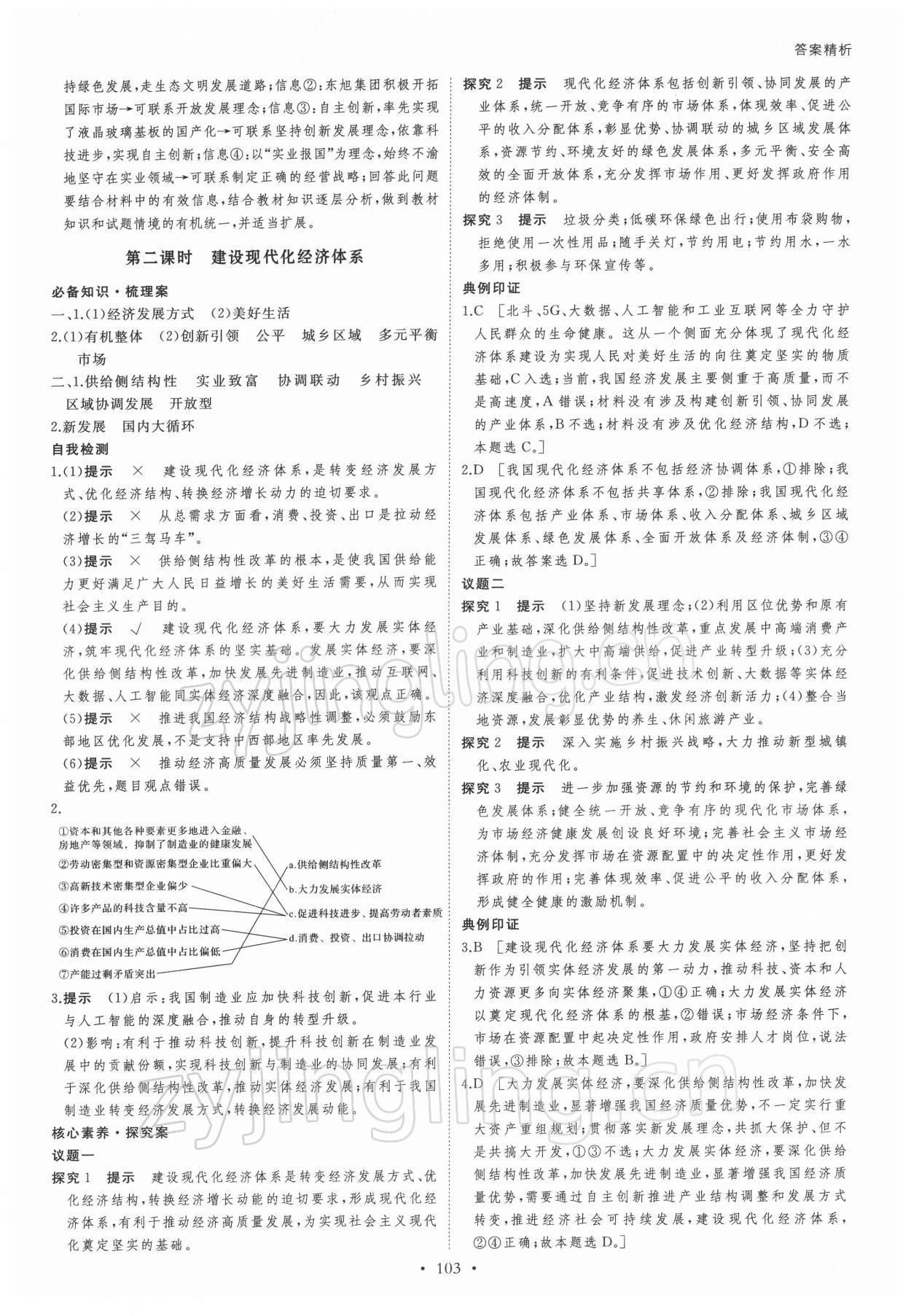 2021年創(chuàng)新設(shè)計思想政治必修2經(jīng)濟與社會 參考答案第10頁