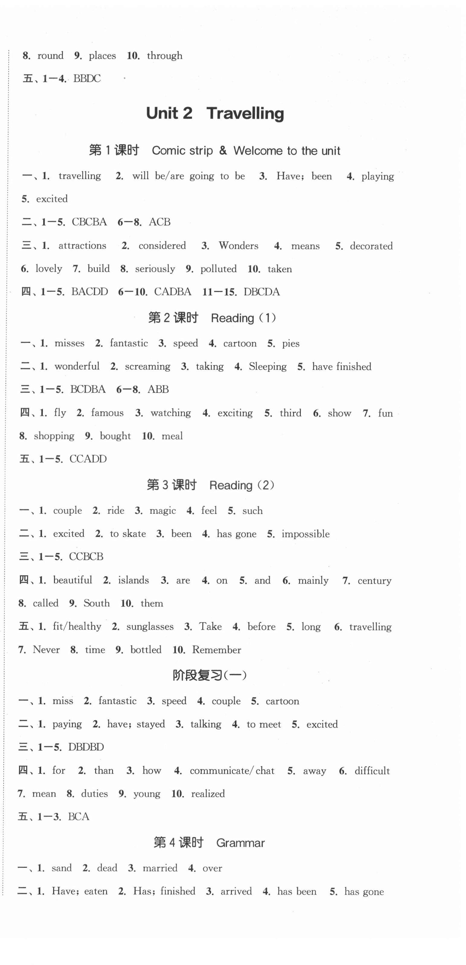 2022年金鑰匙1加1課時(shí)作業(yè)目標(biāo)檢測八年級英語下冊鹽城泰州專版 參考答案第3頁