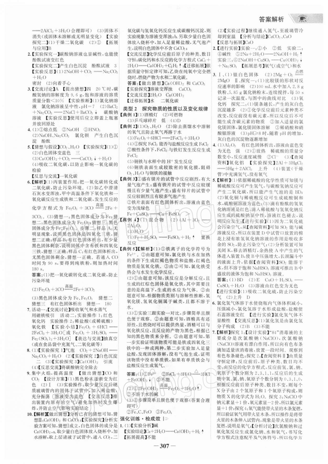 2022年世纪金榜初中全程复习方略化学深圳专版 参考答案第6页