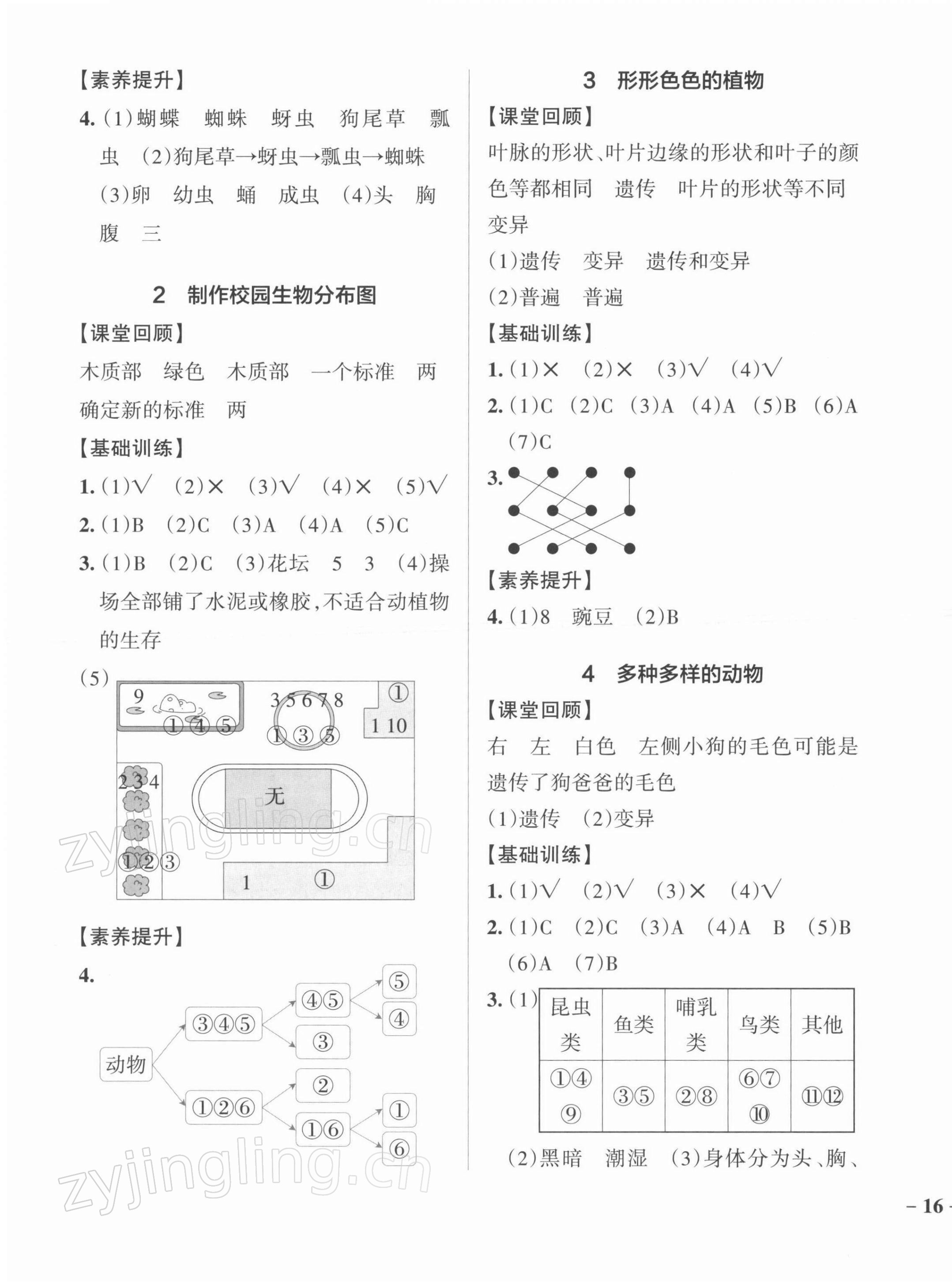 2022年小学学霸作业本六年级科学下册教科版 参考答案第3页