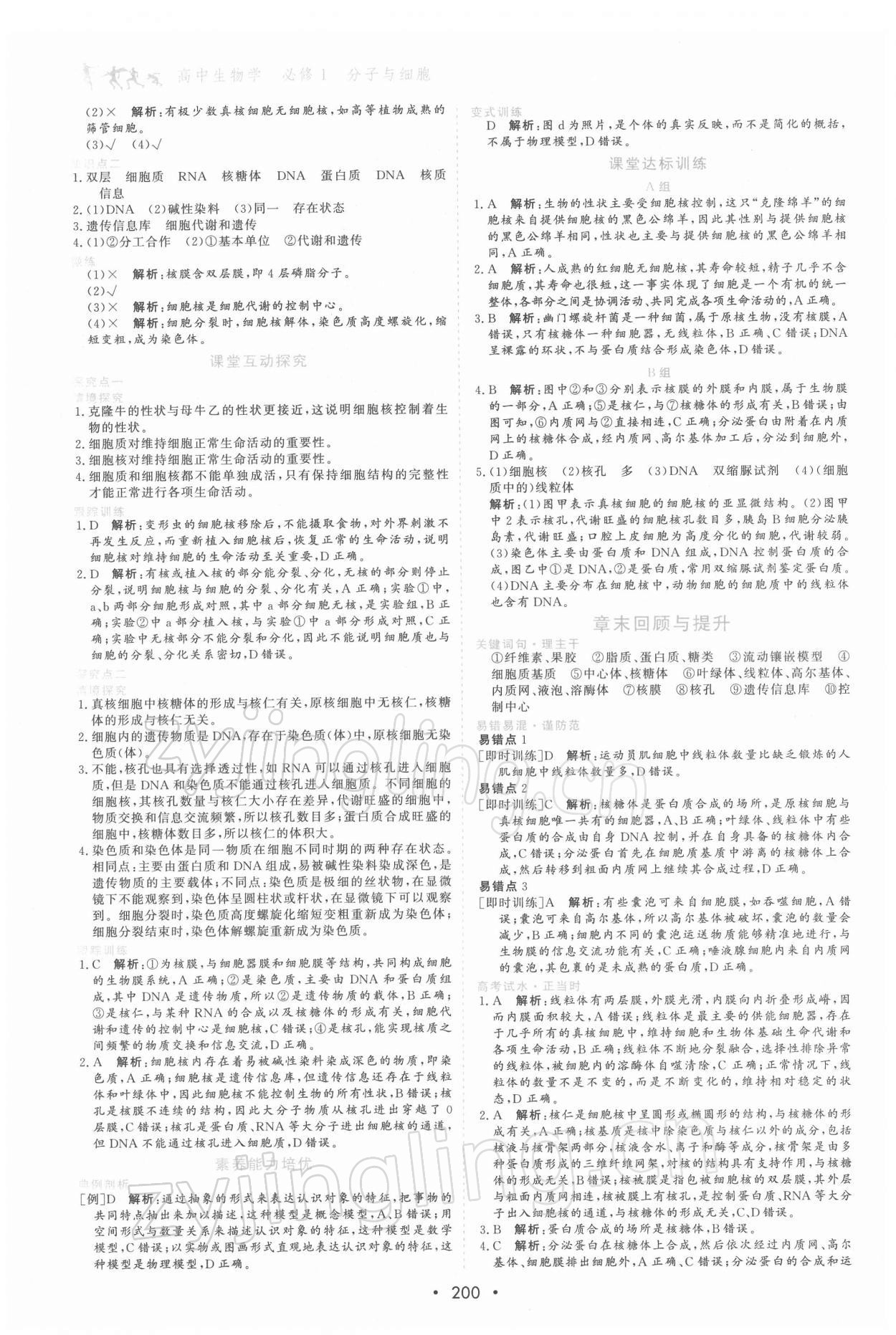 2021年優(yōu)化指導(dǎo)高中必修1分子與細(xì)胞 第10頁