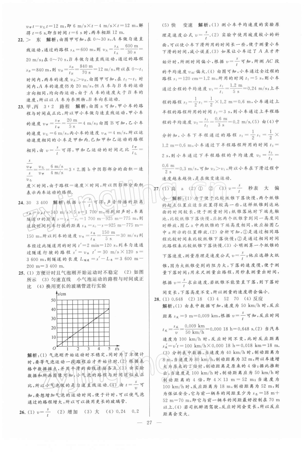 2022年亮點(diǎn)給力大試卷九年級(jí)物理下冊(cè)蘇科版 第27頁(yè)