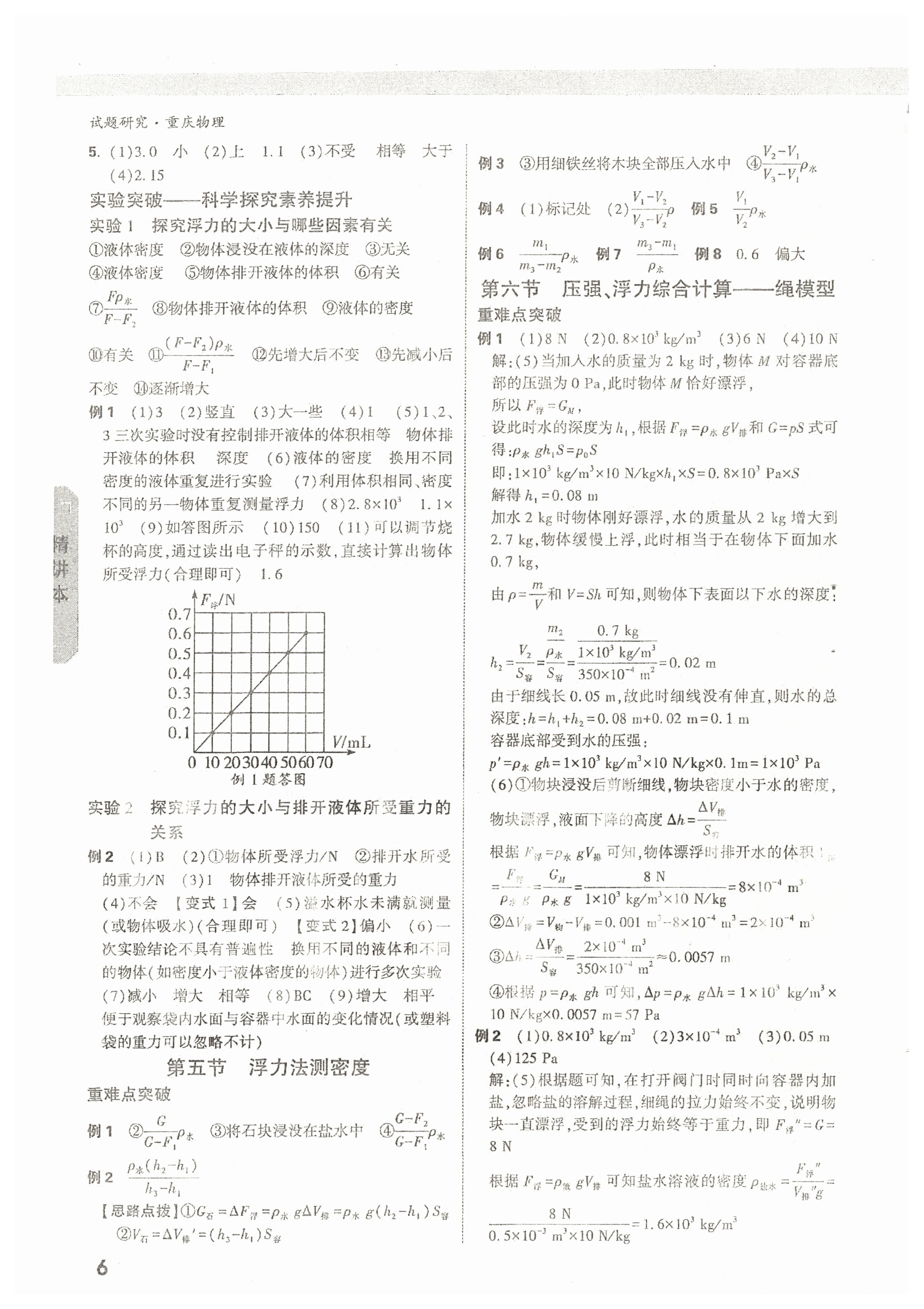 2022年萬唯中考試題研究物理重慶專版 參考答案第5頁