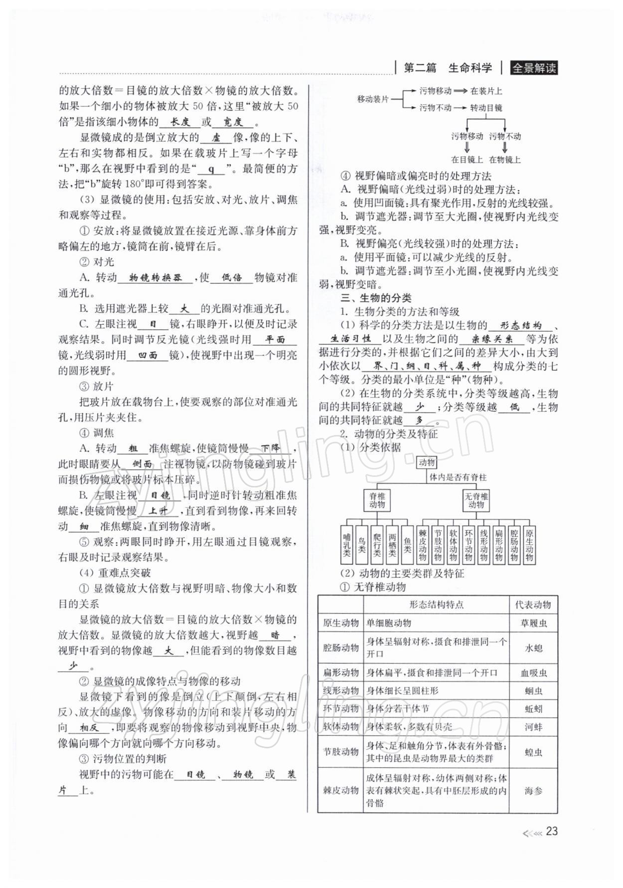 2022年中考復(fù)習(xí)全景解讀九年級(jí)科學(xué)浙教版 參考答案第86頁(yè)