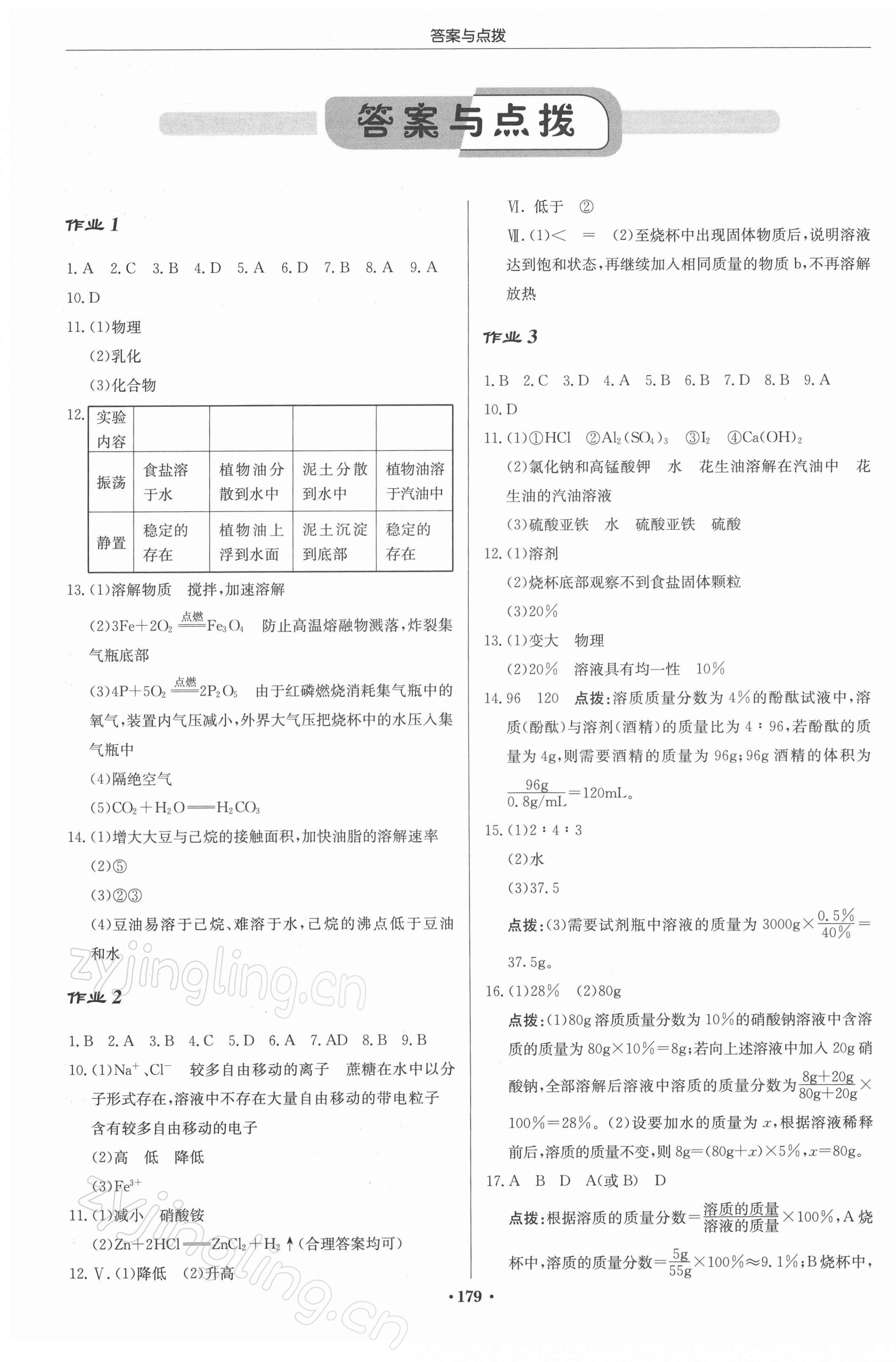 2022年啟東中學作業(yè)本九年級化學下冊滬教版蘇北專版 第1頁