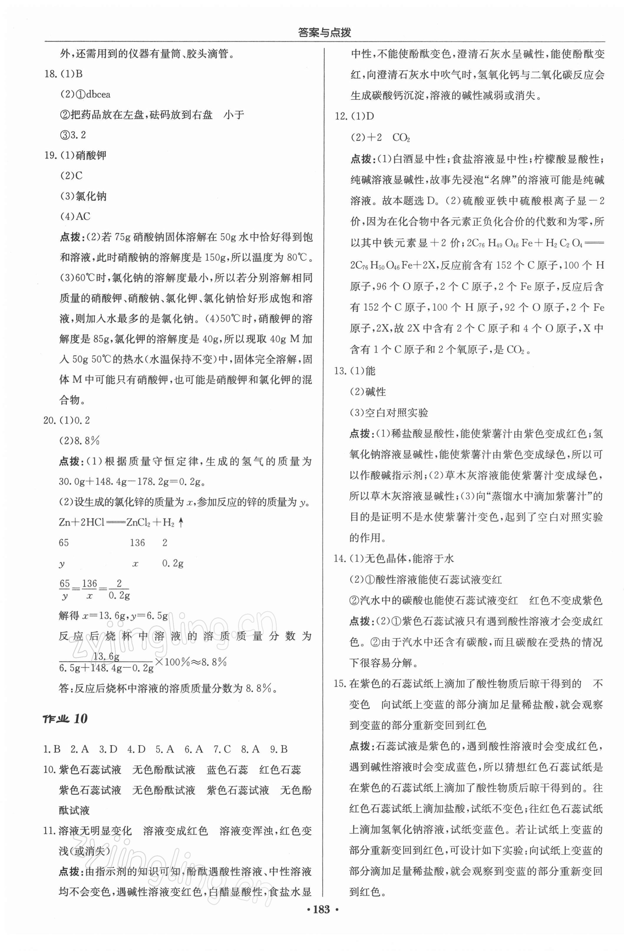 2022年啟東中學(xué)作業(yè)本九年級化學(xué)下冊滬教版蘇北專版 第5頁