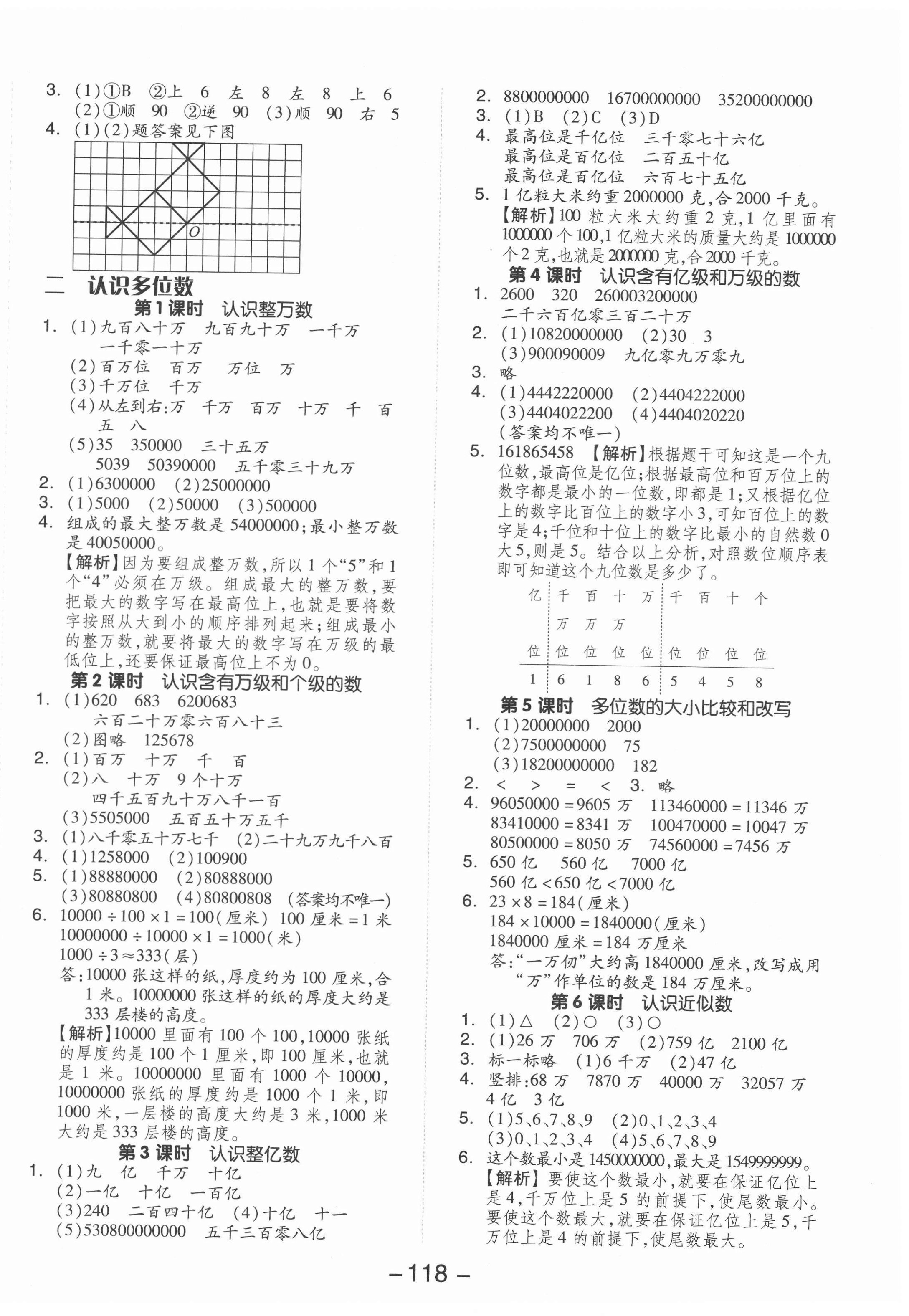 2022年全品学练考四年级数学下册苏教版 参考答案第2页