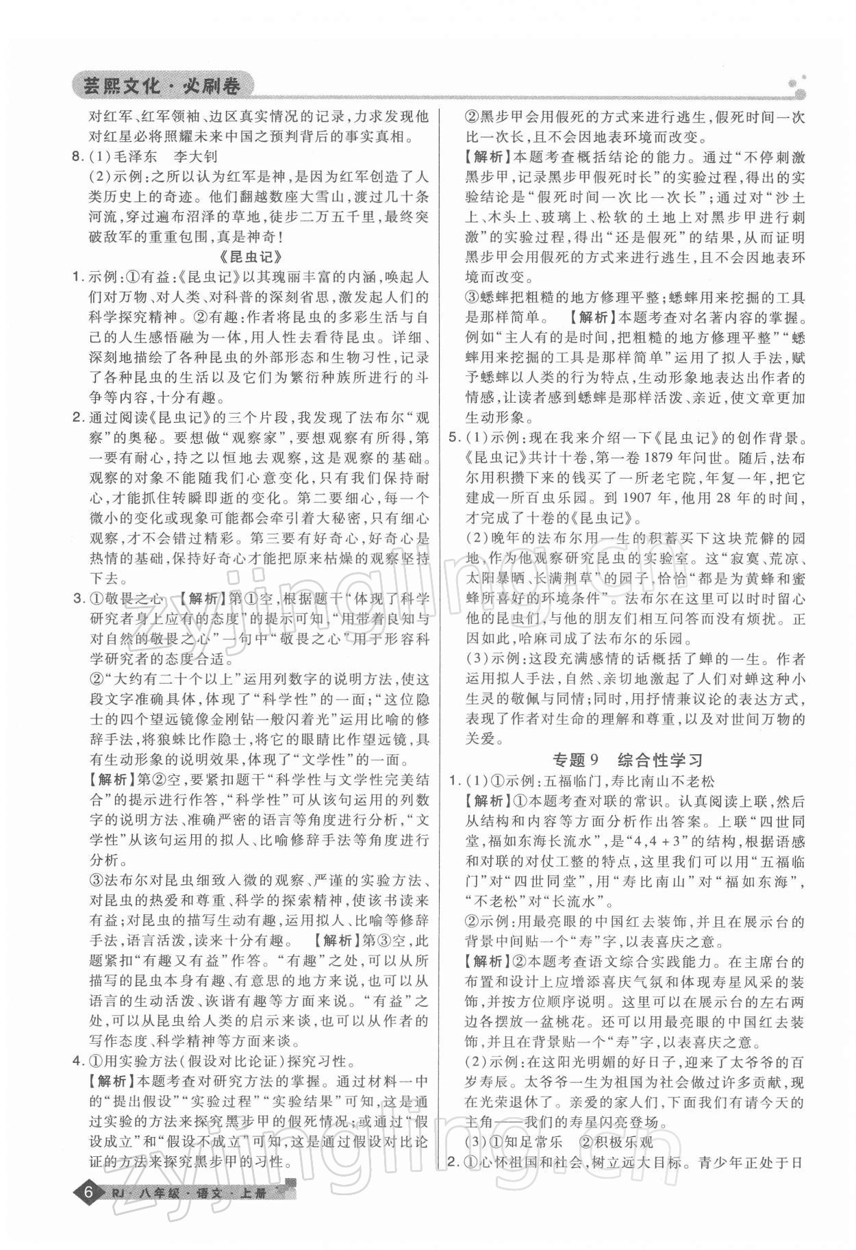 2021年期末考試必刷卷八年級(jí)語(yǔ)文上冊(cè)人教版鄭州專(zhuān)版 第6頁(yè)