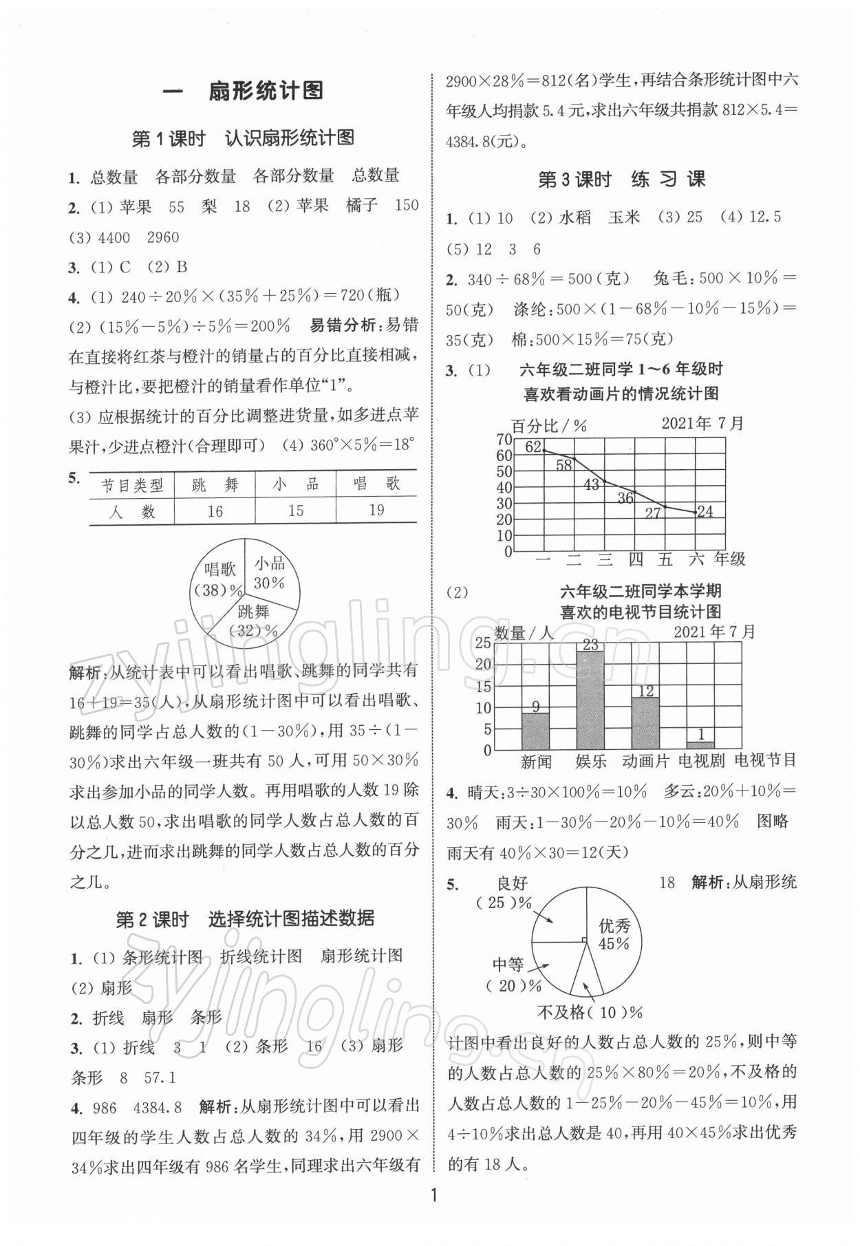 2022年通城學(xué)典課時作業(yè)本六年級數(shù)學(xué)下冊蘇教版江蘇專版 第1頁