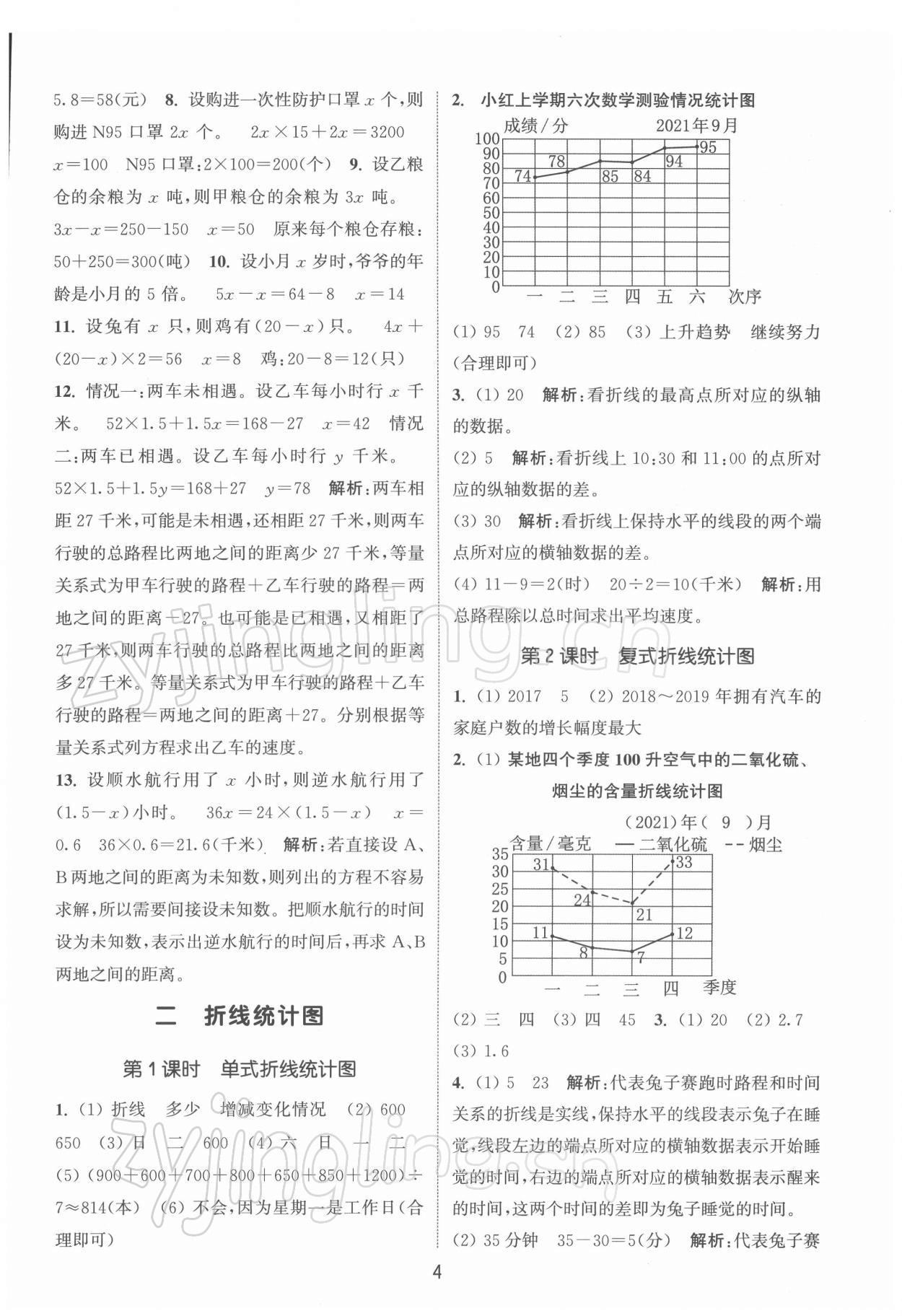 2022年通城学典课时作业本五年级数学下册苏教版江苏专版 第4页