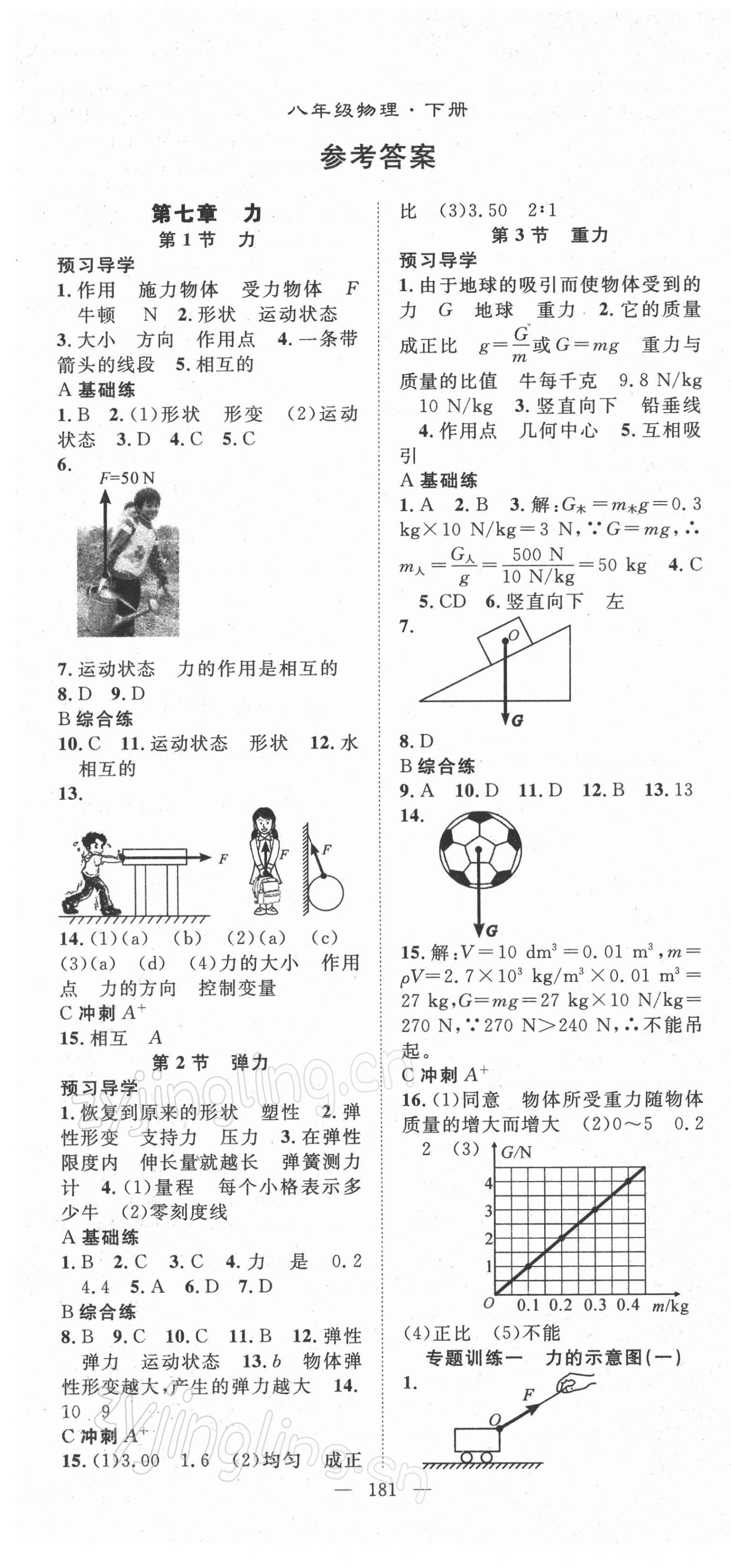 2022年名師學(xué)案八年級物理下冊人教版 第1頁