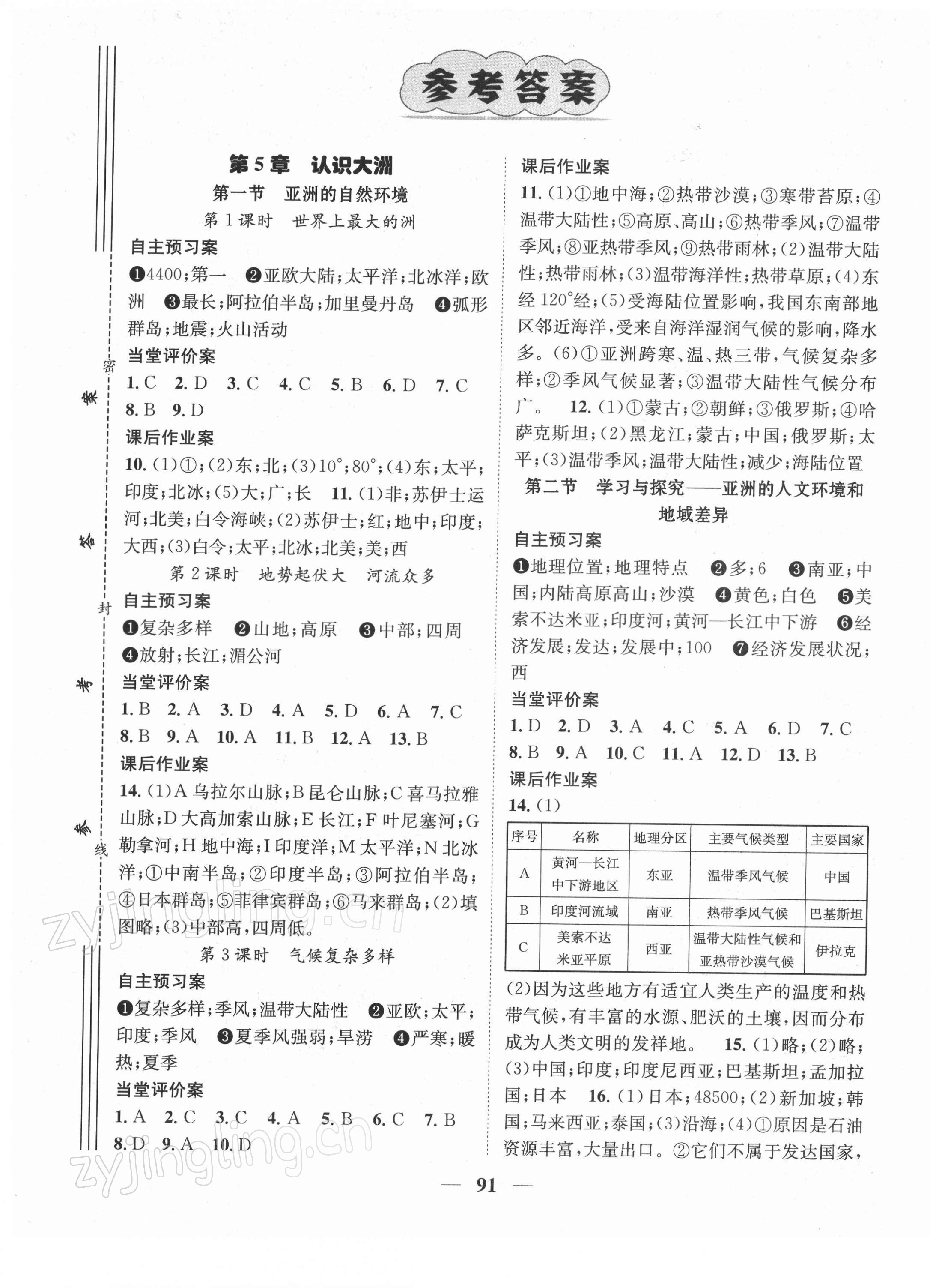 2022年名師測控八年級地理下冊中圖版 第1頁