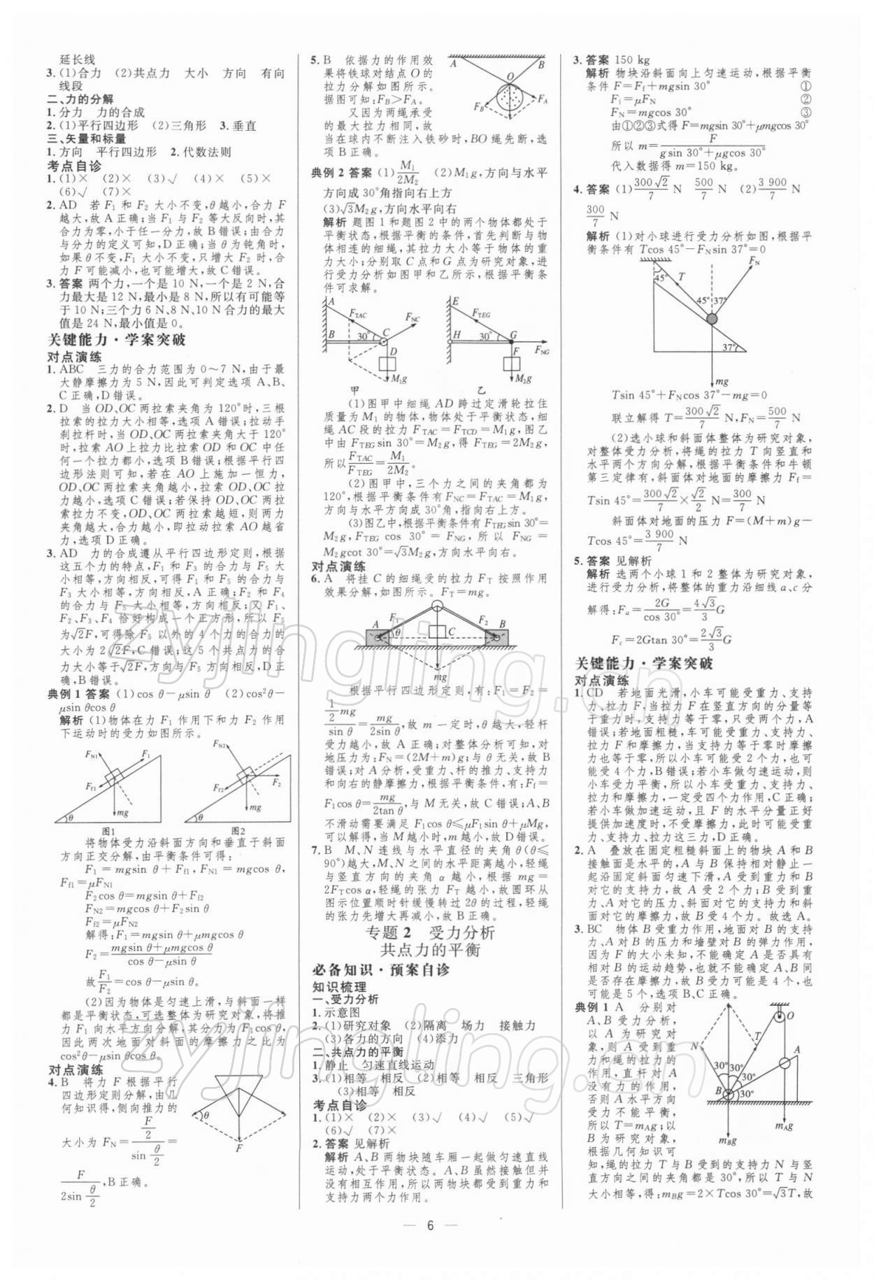 2021年同步测控优化设计高考总复习物理 参考答案第5页