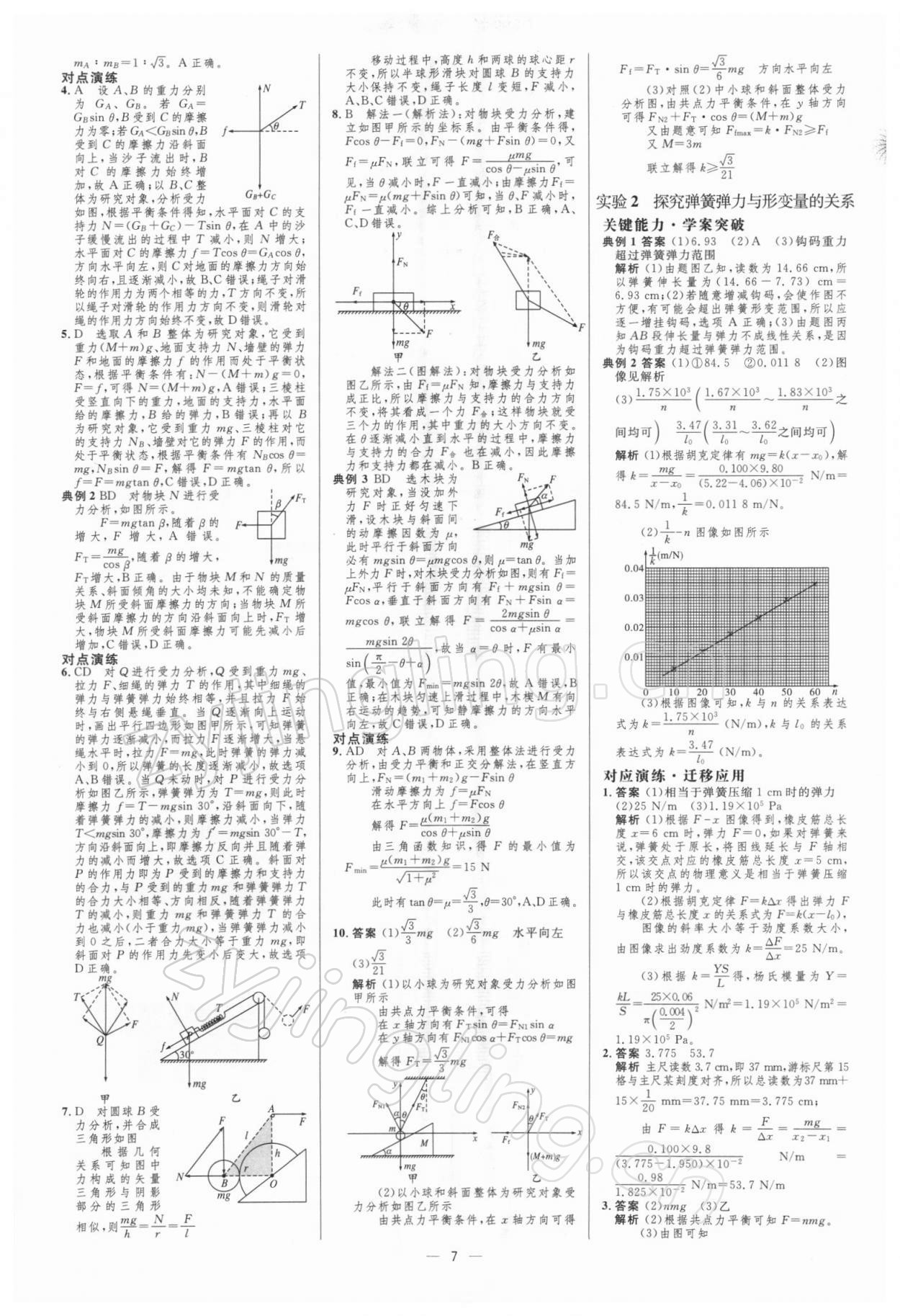 2021年同步測控優(yōu)化設計高考總復習物理 參考答案第6頁