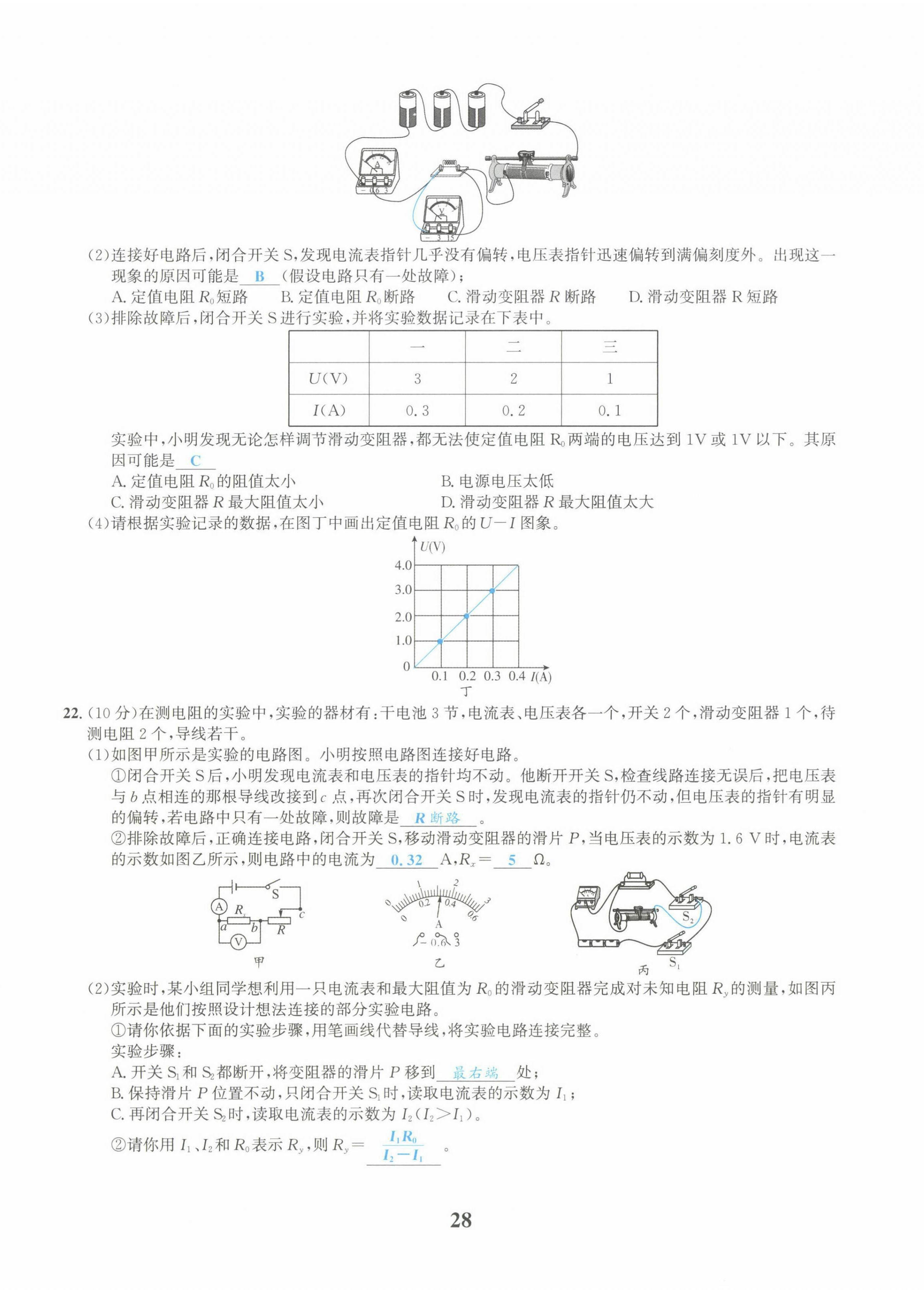 2022年中考1號物理 第28頁