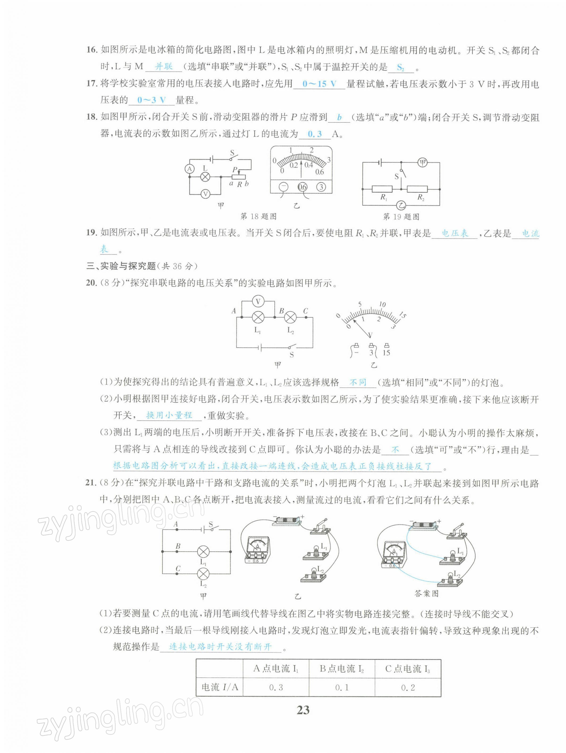 2022年中考1號物理 第23頁