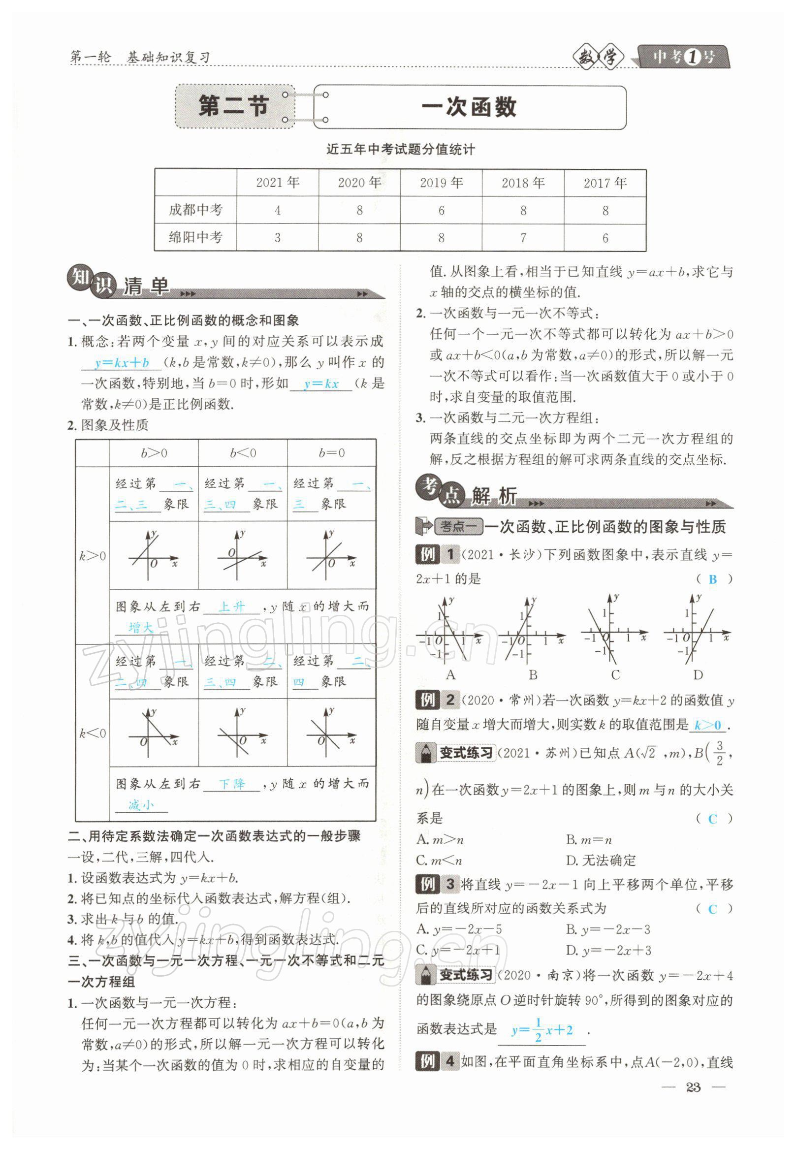 2022年中考1號數(shù)學(xué) 參考答案第43頁