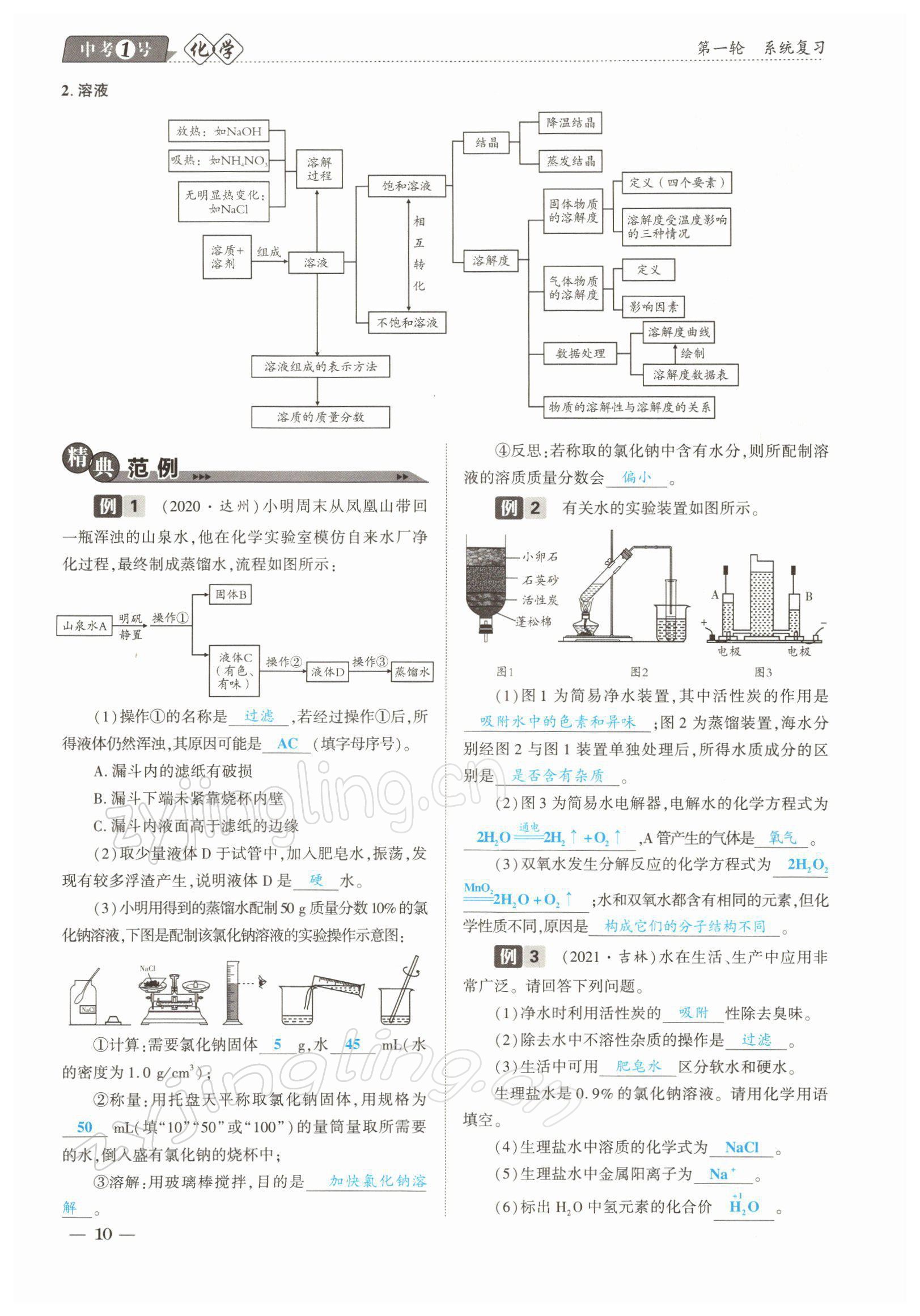 2022年中考1號化學(xué) 參考答案第10頁