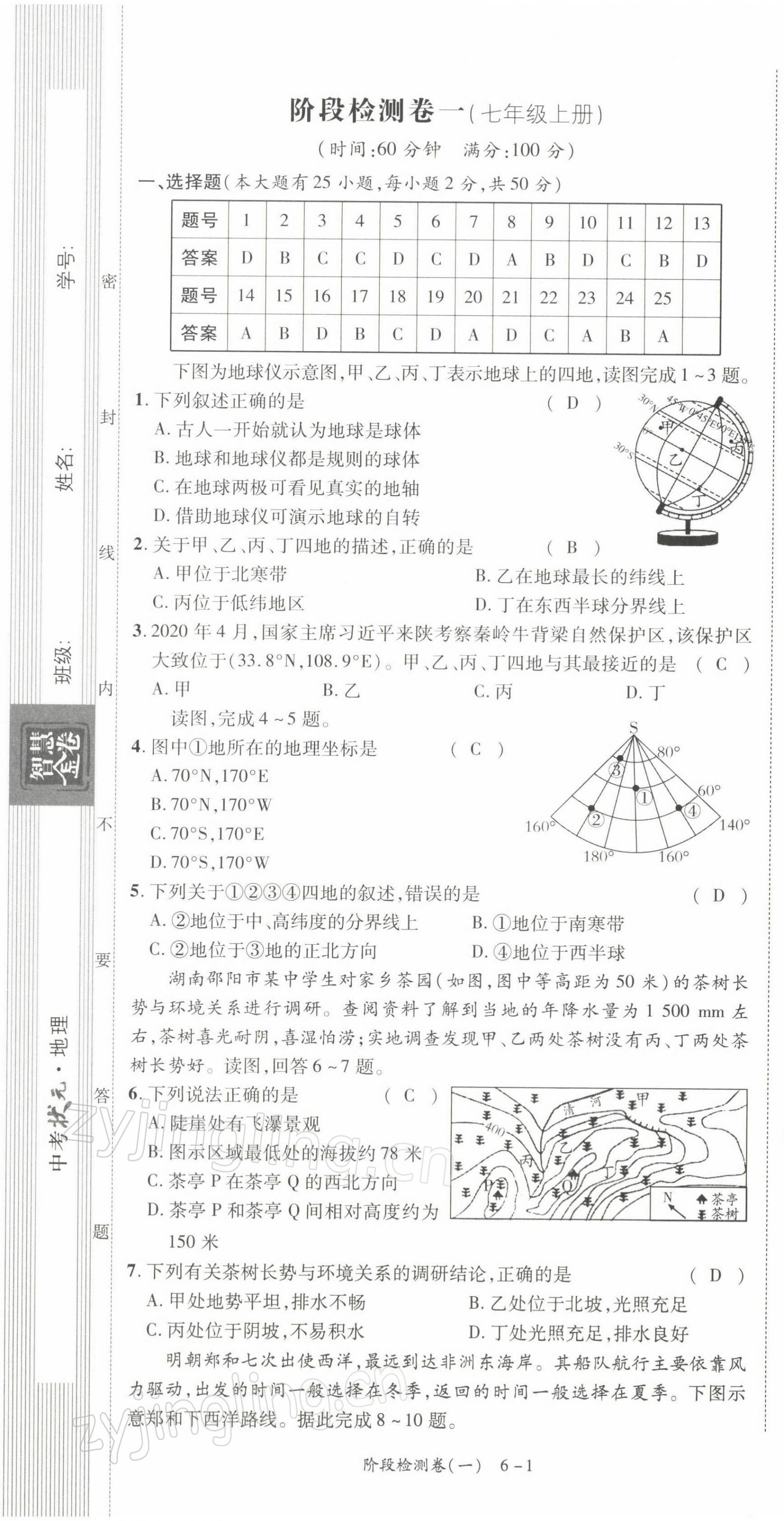 2022年中考狀元地理 第1頁