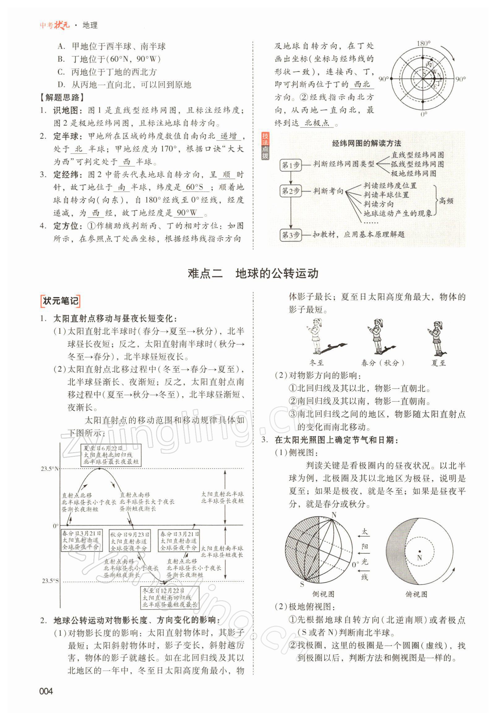 2022年中考狀元地理 參考答案第4頁