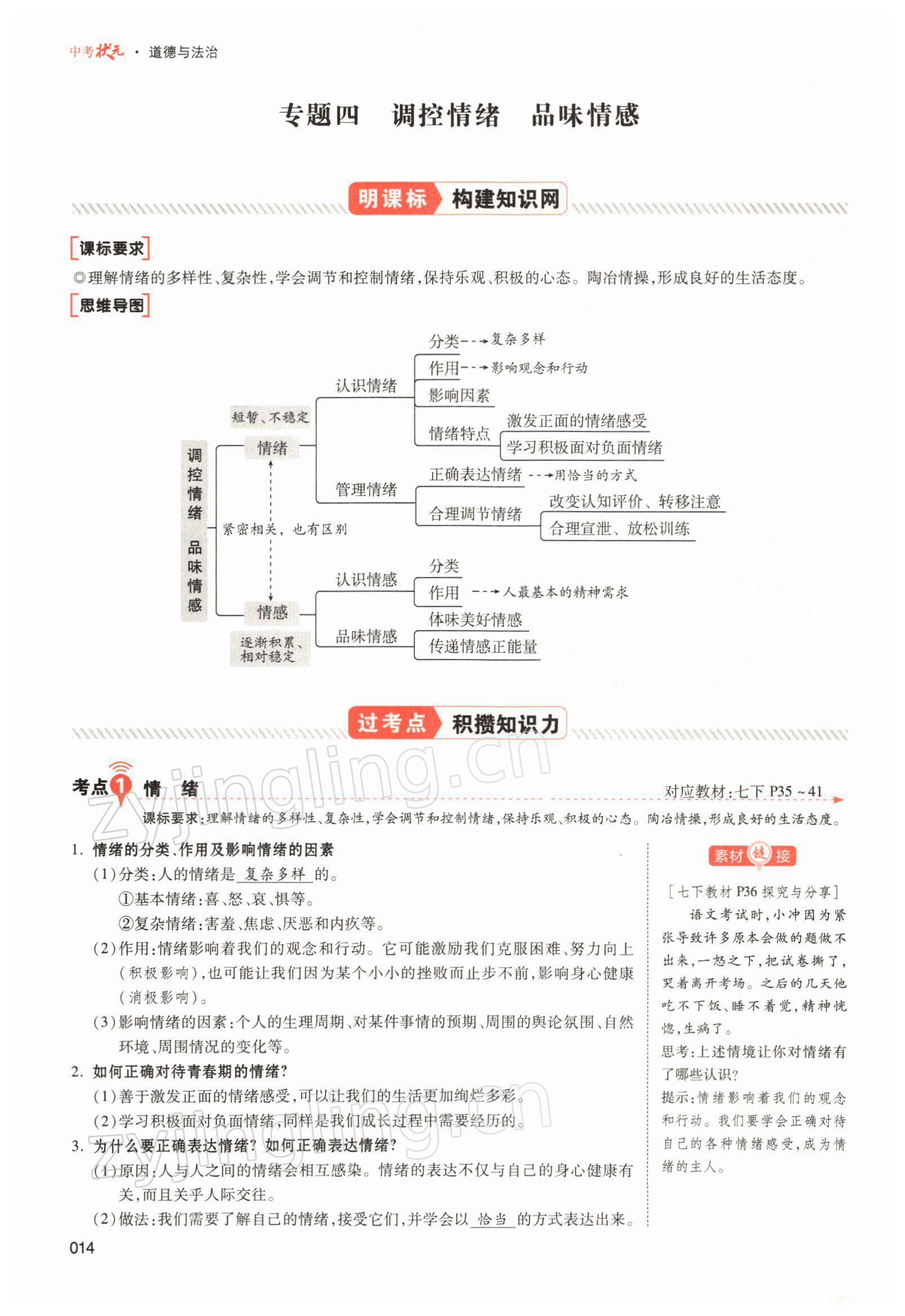 2022年中考狀元道德與法治 參考答案第38頁