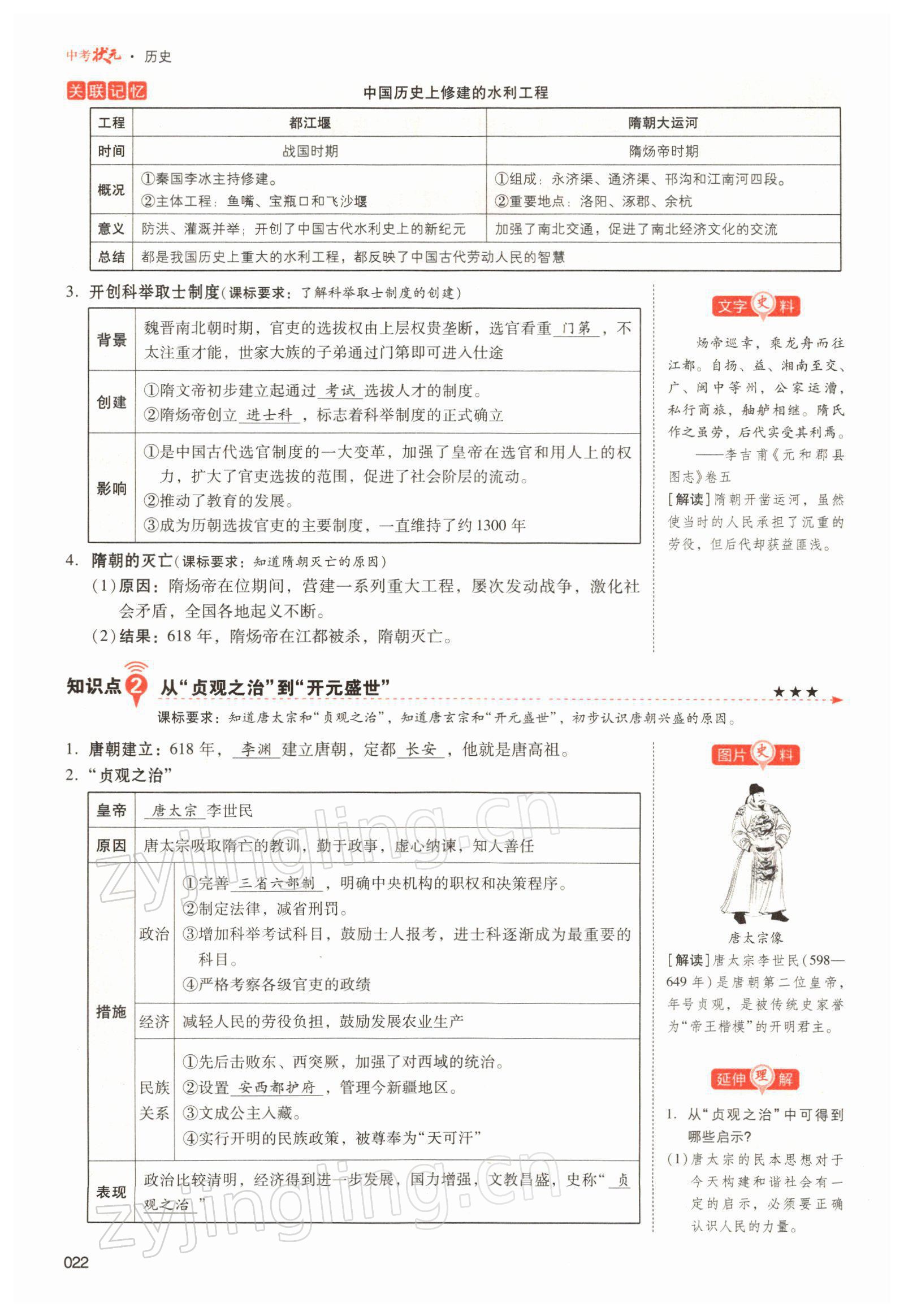 2022年中考狀元歷史 參考答案第62頁