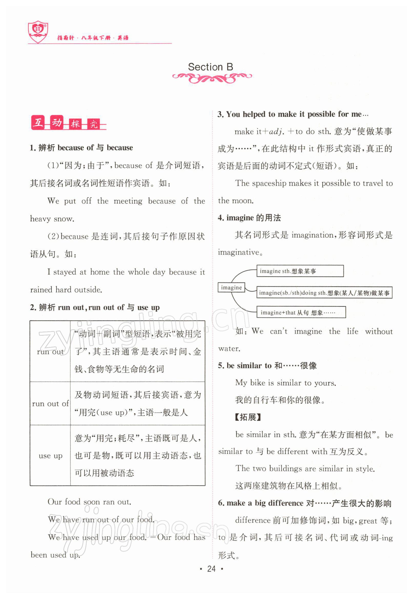 2022年指南針導學探究八年級英語下冊人教版 參考答案第24頁