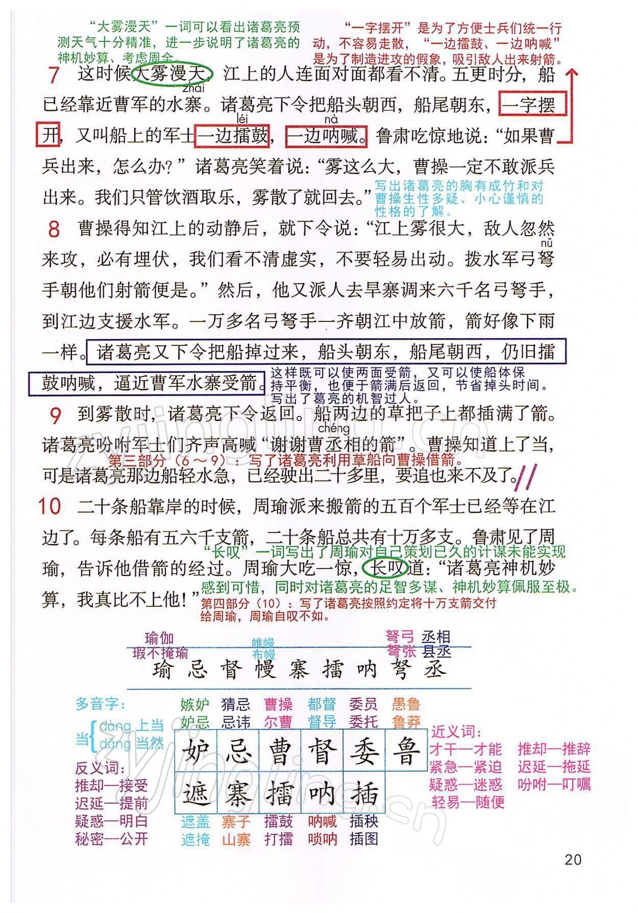 2022年教材課本五年級(jí)語(yǔ)文下冊(cè)人教版 參考答案第20頁(yè)