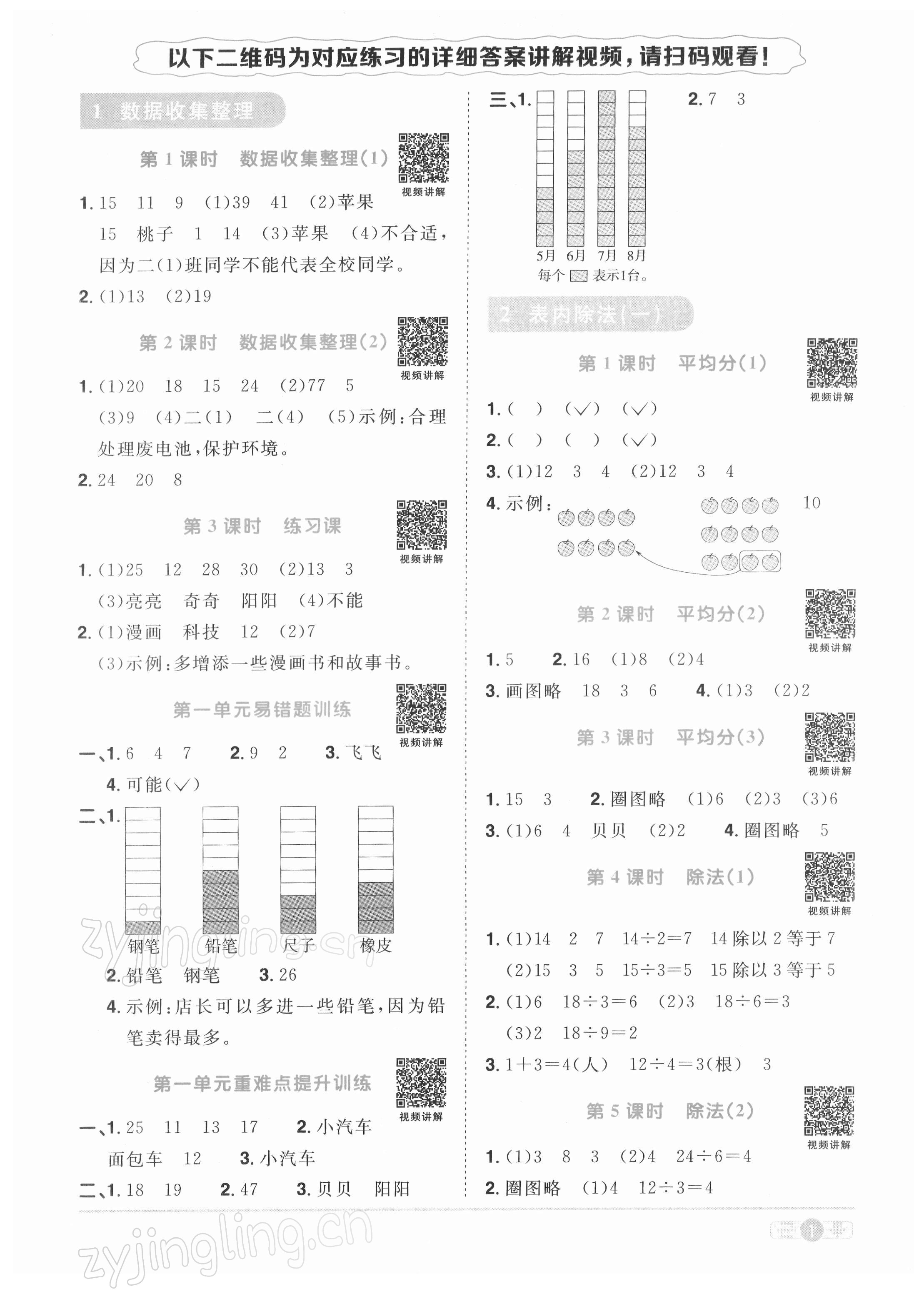 2022年陽(yáng)光同學(xué)課時(shí)優(yōu)化作業(yè)二年級(jí)數(shù)學(xué)下冊(cè)人教版 第1頁(yè)