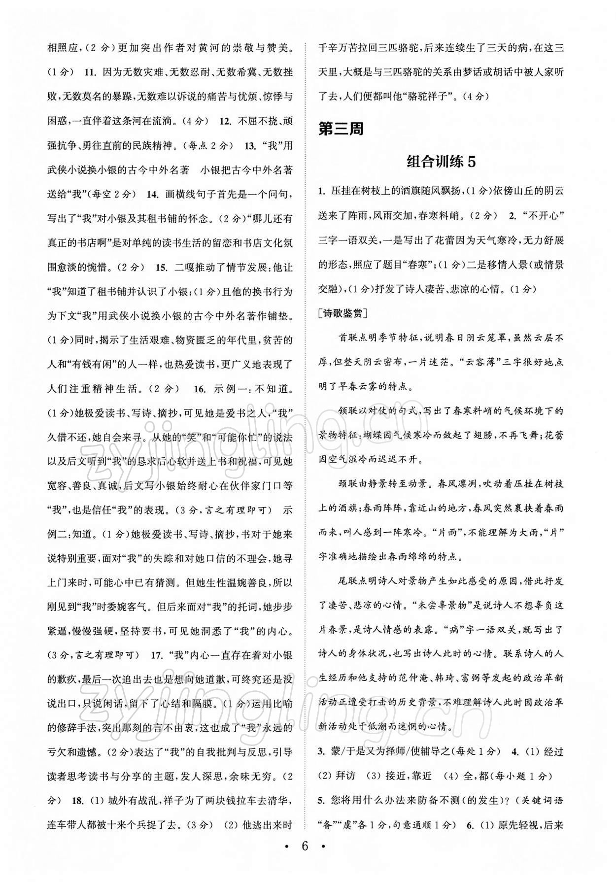 2022年通城學(xué)典初中語文閱讀組合訓(xùn)練七年級下冊南通專版 第6頁