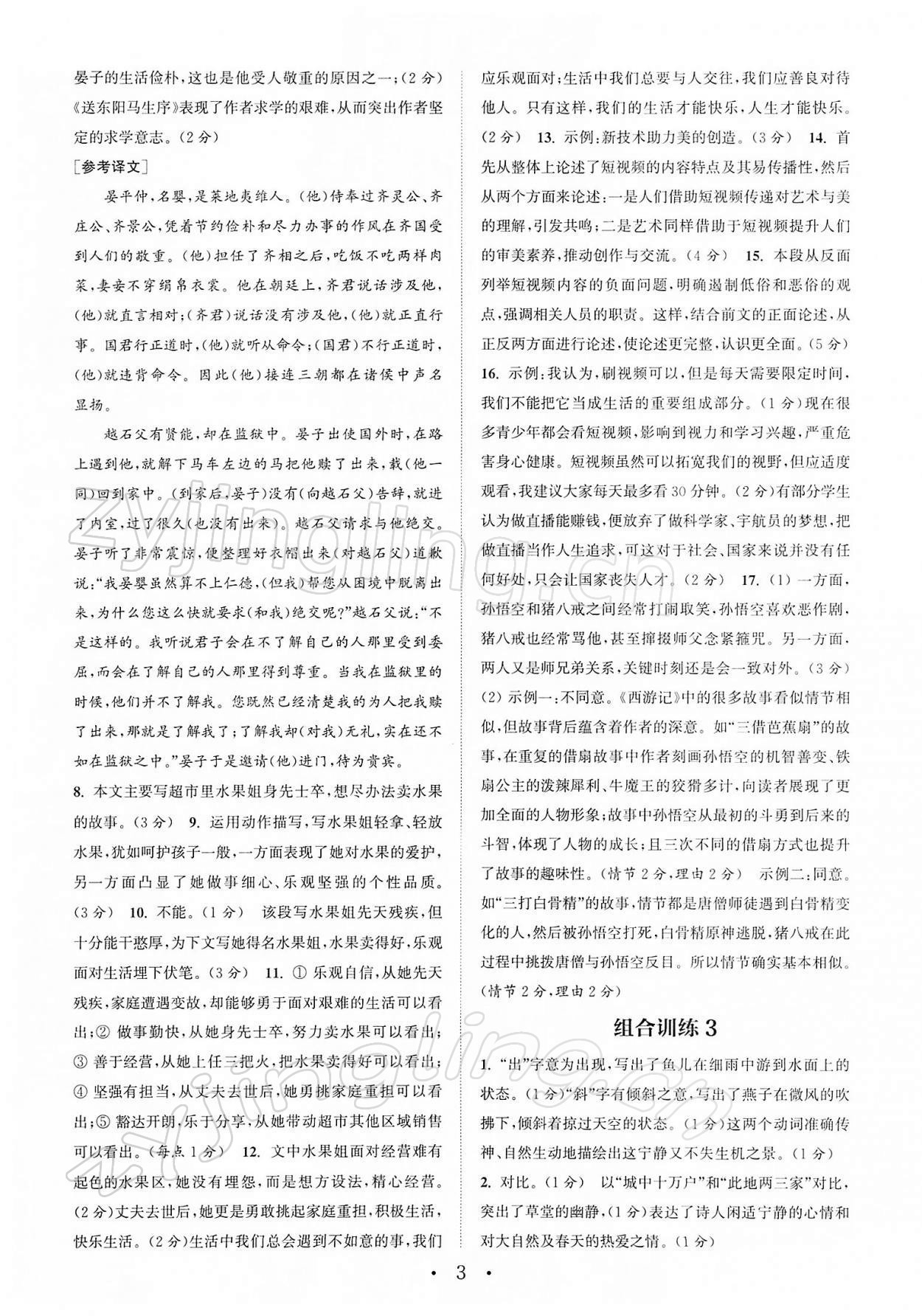 2022年通城學(xué)典初中語文閱讀組合訓(xùn)練中考南通專版 第3頁