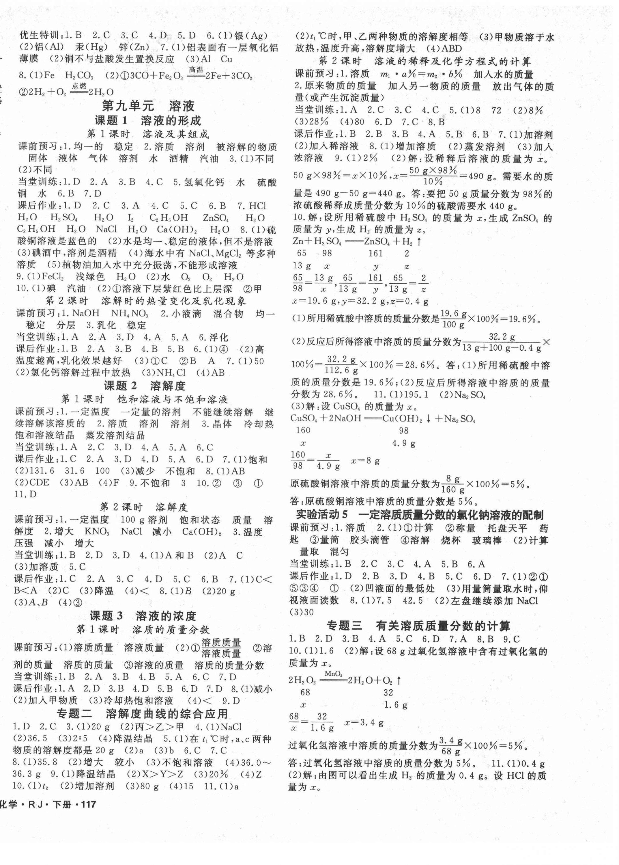 2022年名师大课堂九年级化学下册人教版 第2页