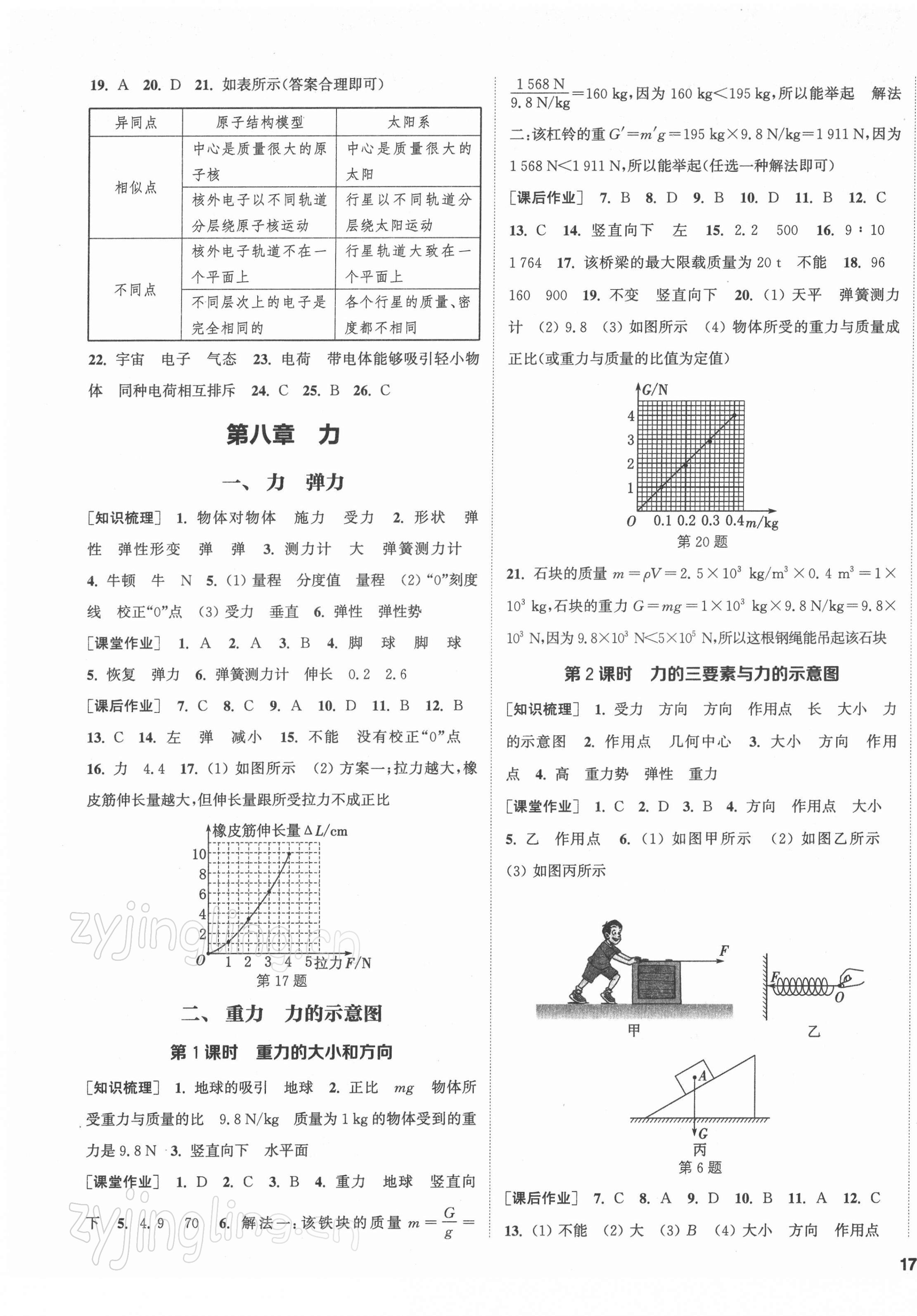 2022年通城學典課時作業(yè)本八年級物理下冊蘇科版陜西專版 第5頁