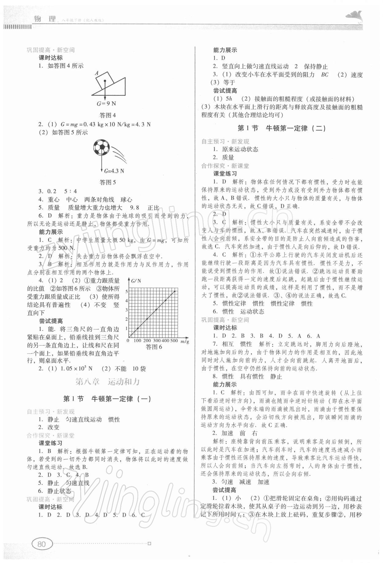 2022年南方新课堂金牌学案八年级物理下册人教版 第2页