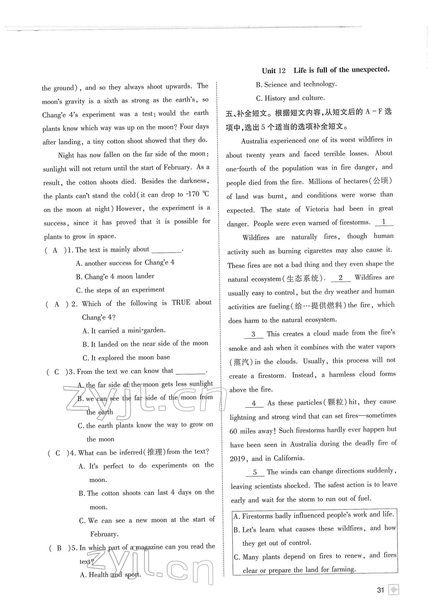 2022年名校金典課堂九年級(jí)英語(yǔ)下冊(cè)人教版成都專版 參考答案第35頁(yè)