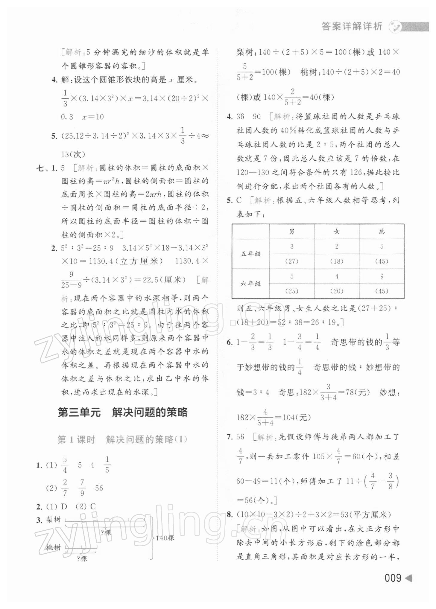 2022年亮點(diǎn)給力提優(yōu)班多維互動(dòng)空間六年級(jí)數(shù)學(xué)下冊(cè)蘇教版 參考答案第9頁(yè)