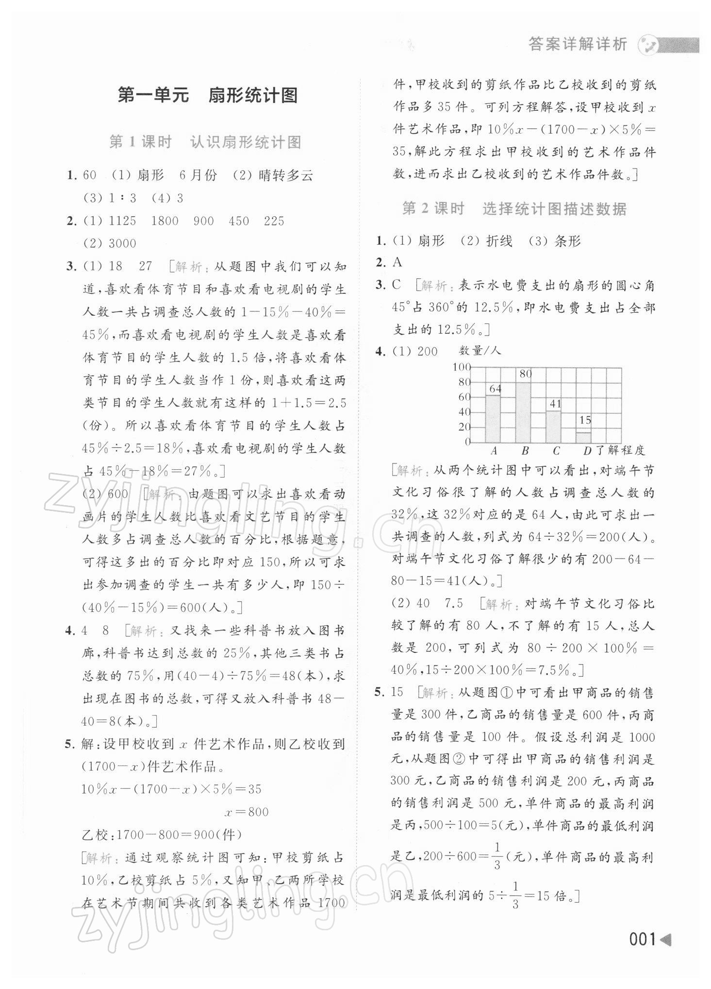 2022年亮點給力提優(yōu)班多維互動空間六年級數(shù)學下冊蘇教版 參考答案第1頁