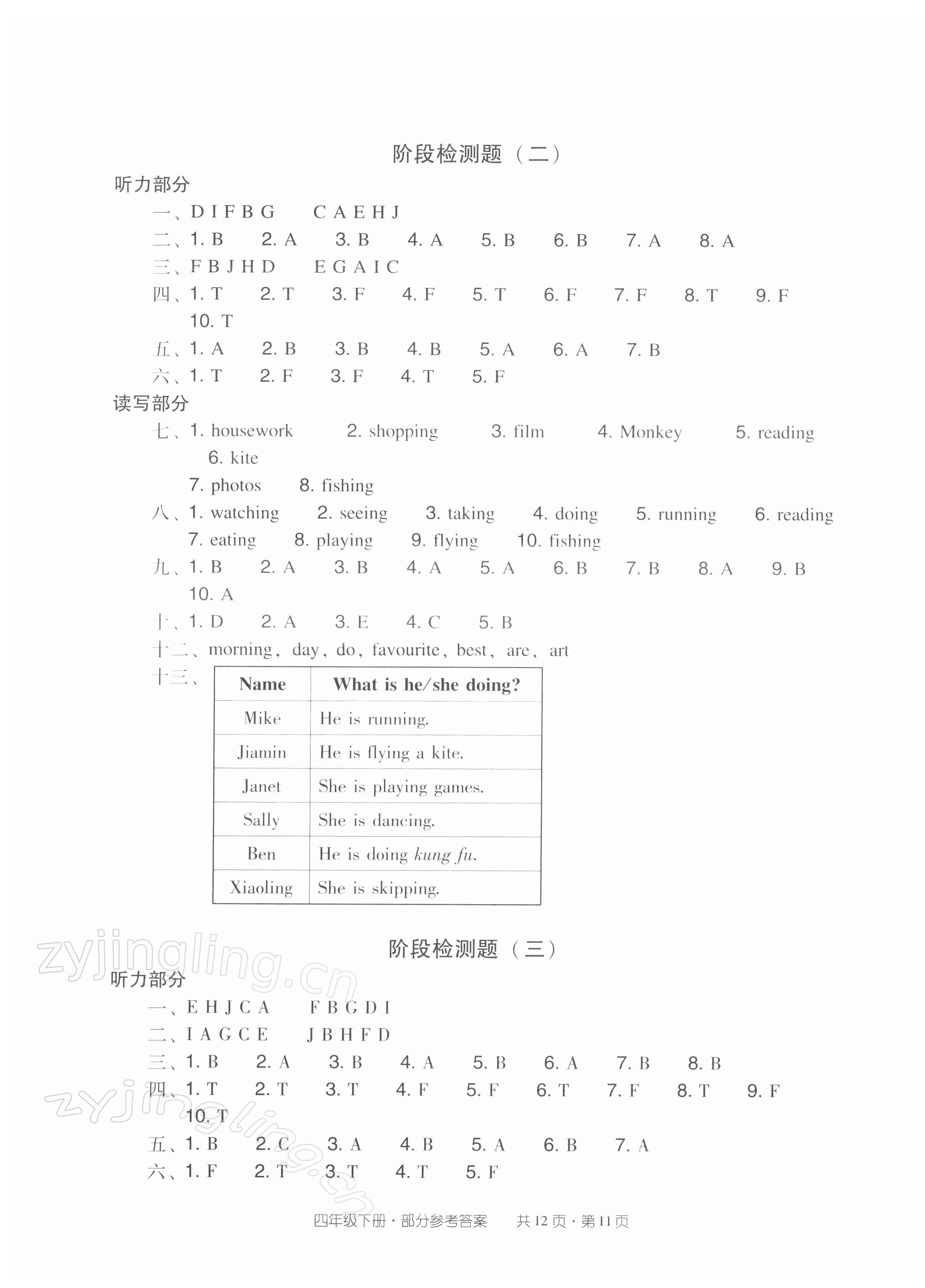 2022年双基同步导学导练四年级英语下册教科版广州专版 第11页