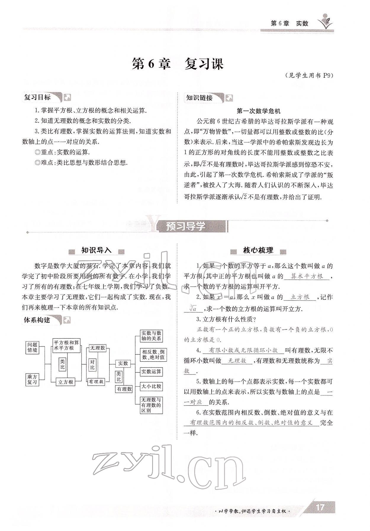 2022年金太陽導學案七年級數(shù)學下冊滬科版 參考答案第17頁